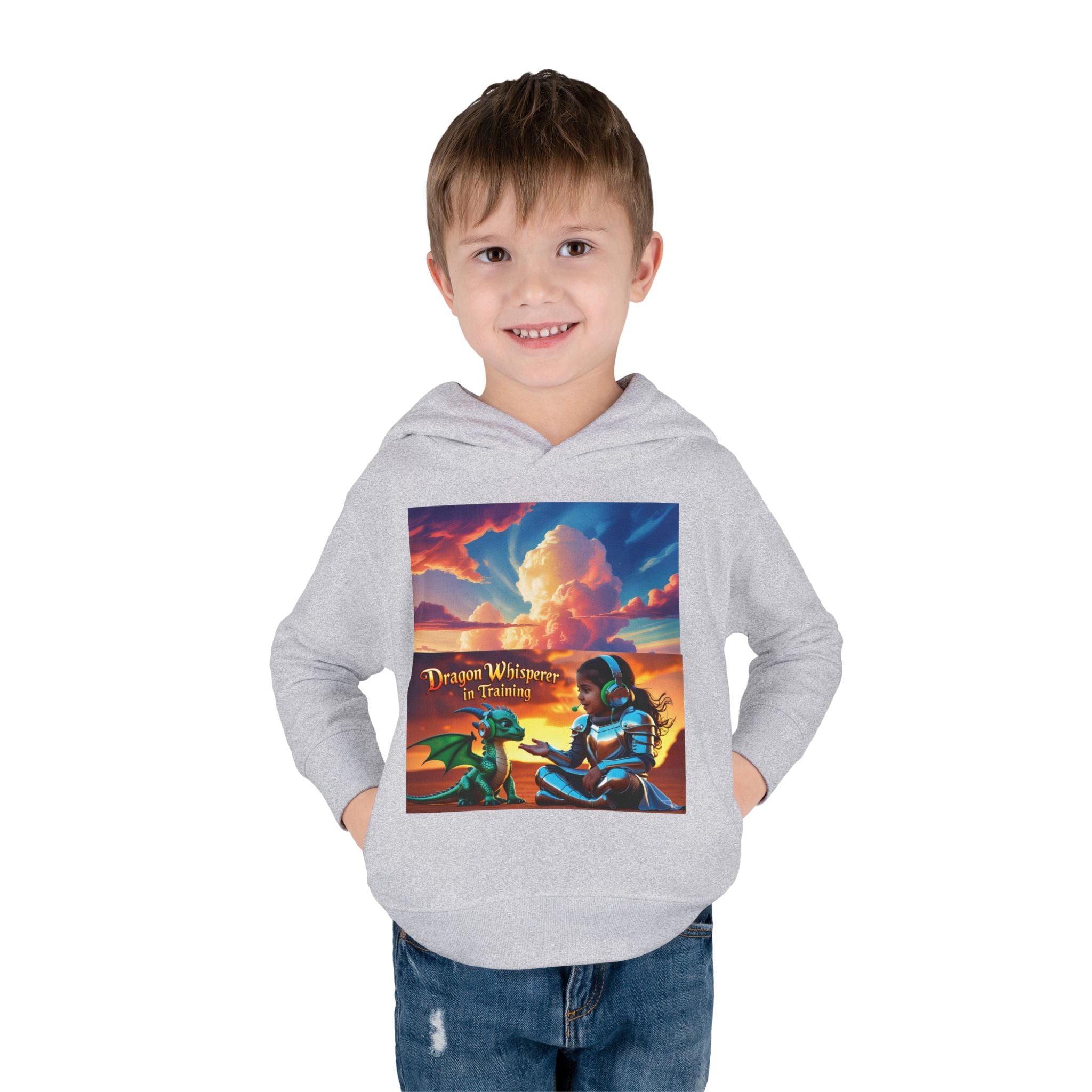 Grampa T’s Toddler Dragon Hoodie – “Dragon Whisperer in Training” Fleece | Cozy Fun Gift for Toddlers, Young Dreamers & Birthday Boys/Girls!