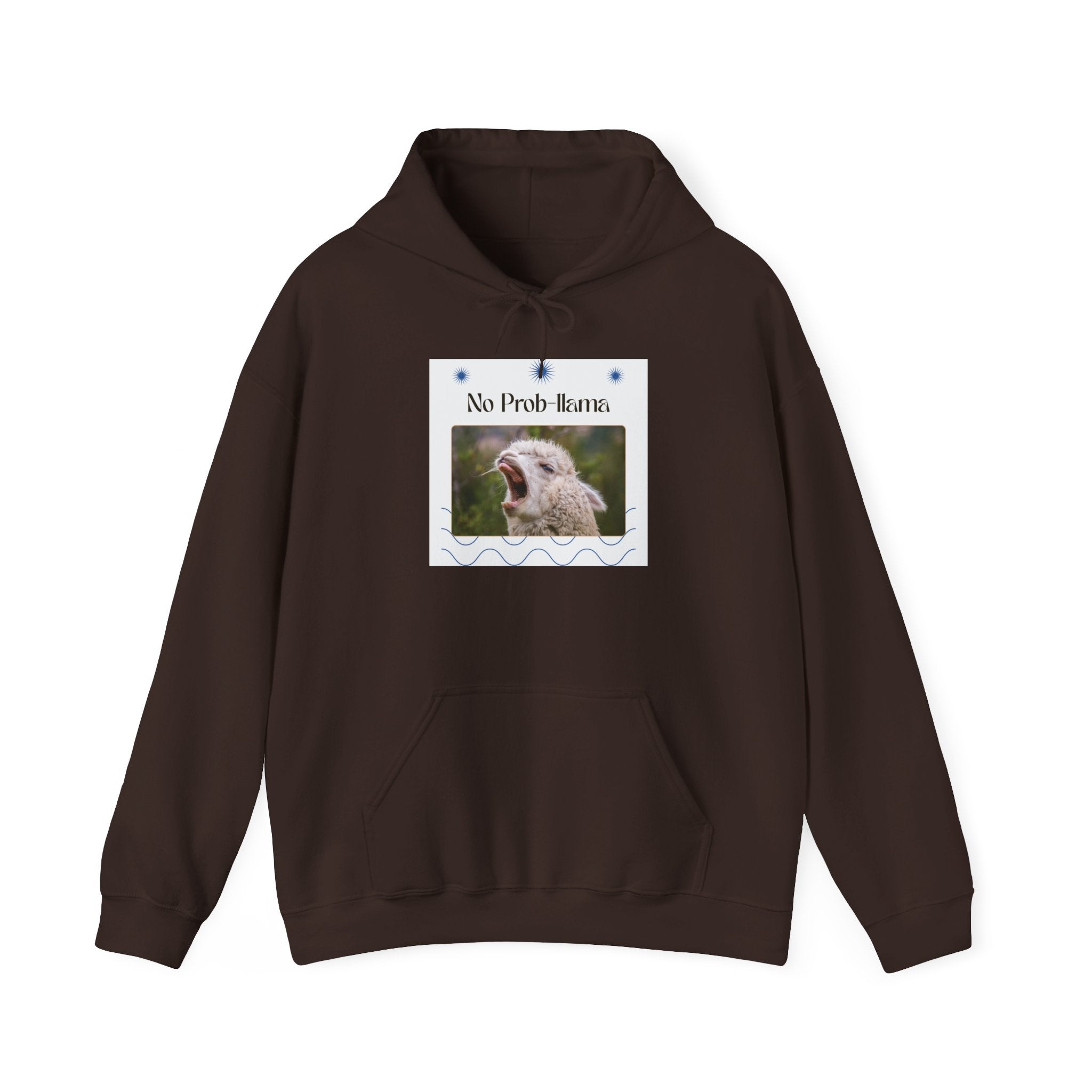 "No Prob-Llama" Unisex Hooded Sweatshirt with Fun Design, Cozy Apparel for Relaxed Days, Gifts for Friends, Casual Wear, Unique Gift Idea, Birthday Present