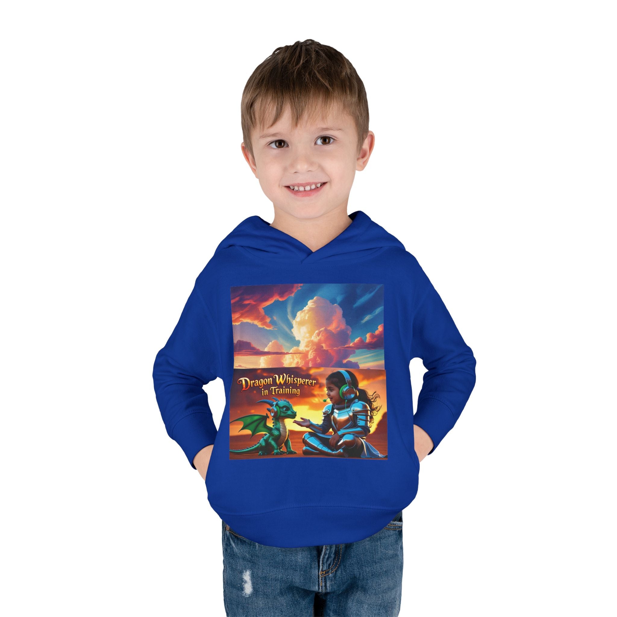 Grampa T’s Toddler Dragon Hoodie – “Dragon Whisperer in Training” Fleece | Cozy Fun Gift for Toddlers, Young Dreamers & Birthday Boys/Girls!