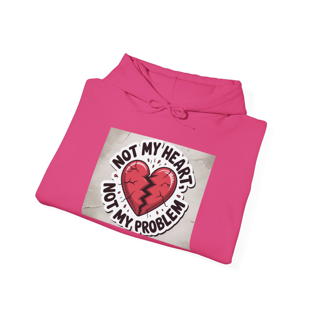 Heartbreak Humor Hoodie, Unisex Hooded Sweatshirt, Funny Gift, Self-Care Apparel, Valentine's Day, Casual Wear, Trendy Fashion