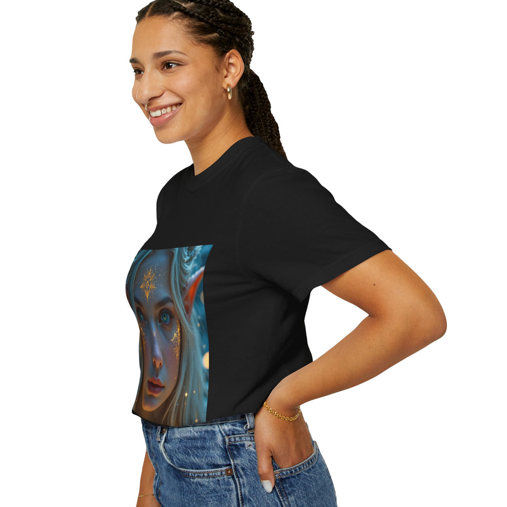 Fantasy-Inspired Elf Princess Unisex T-Shirt, Boho Style Tee for Art Lovers, Gift for Creatives, Dreamy Aesthetic Shirt, Unique Fan Merchandise