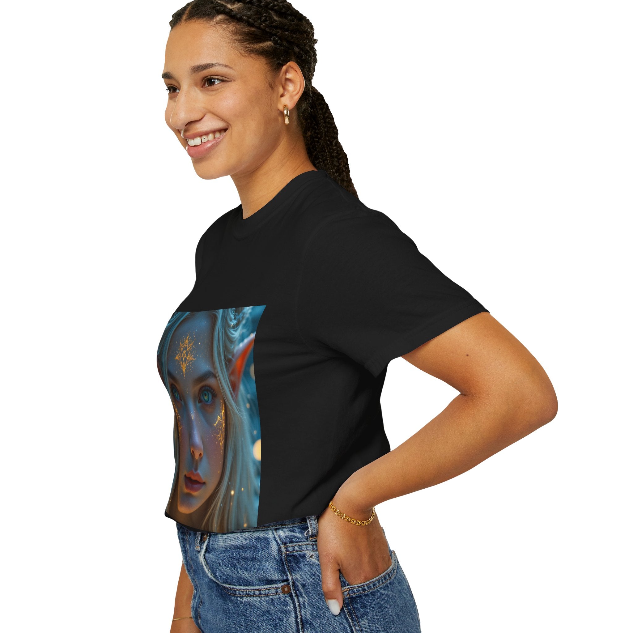 Fantasy-Inspired Elf Princess Unisex T-Shirt, Boho Style Tee for Art Lovers, Gift for Creatives, Dreamy Aesthetic Shirt, Unique Fan Merchandise