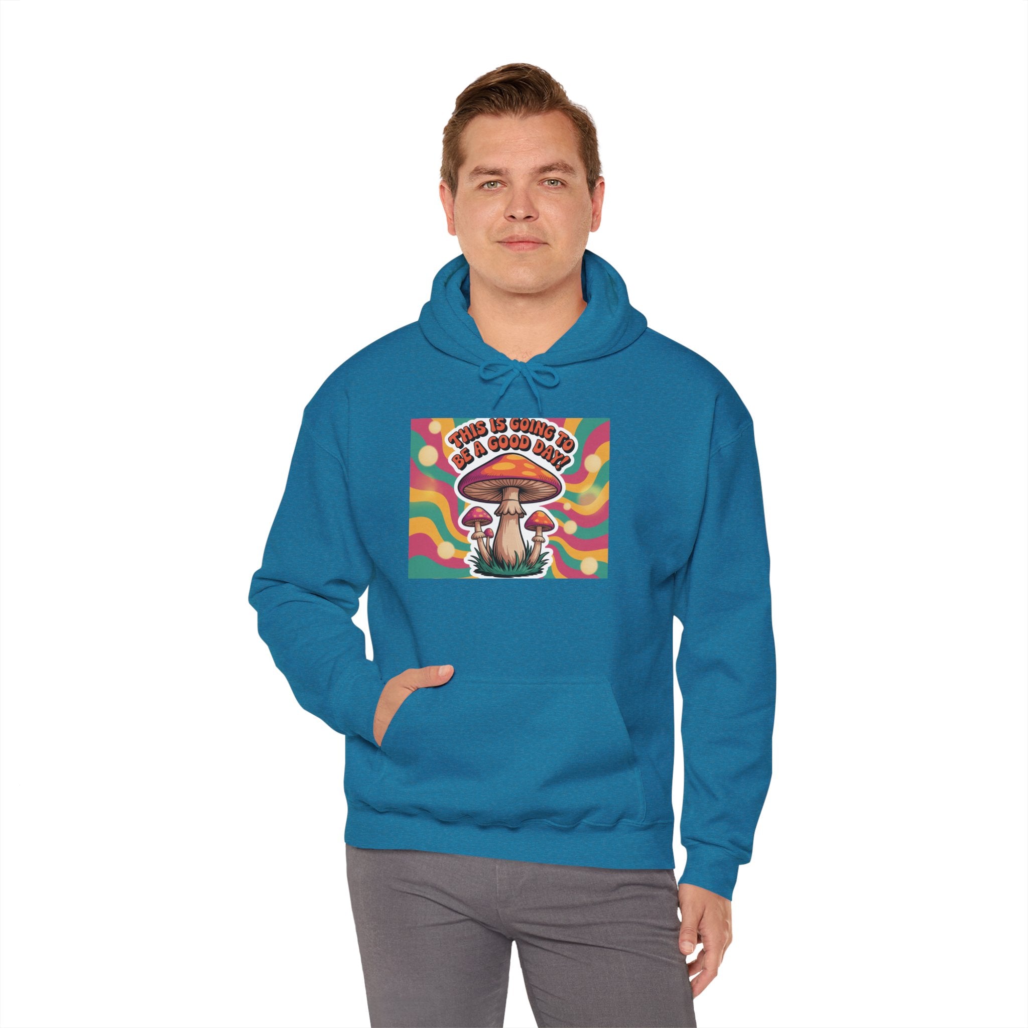 Groovy Mushroom Hoodie - Psychedelic Sweatshirt for Festivals, Cozy Gift for Nature Lovers, Unisex Pull-over for Good Vibes