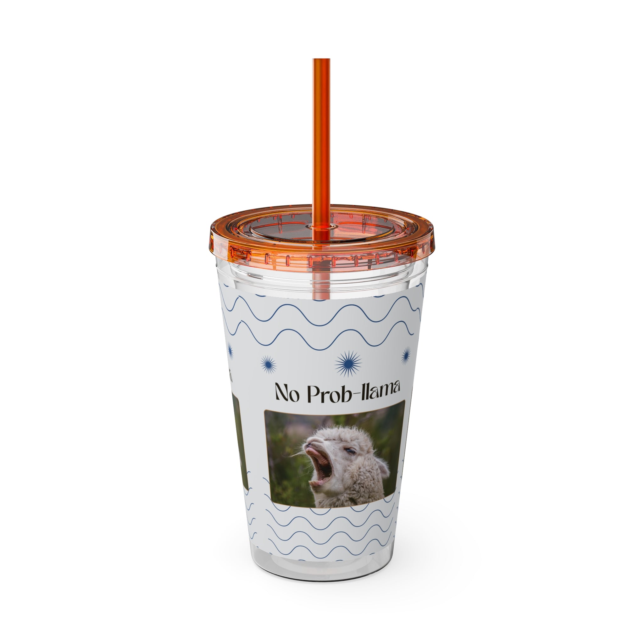 Tumbler Cup - &quot;No Prob-Llama&quot; Graphic 16oz Sunsplash Travel Cup