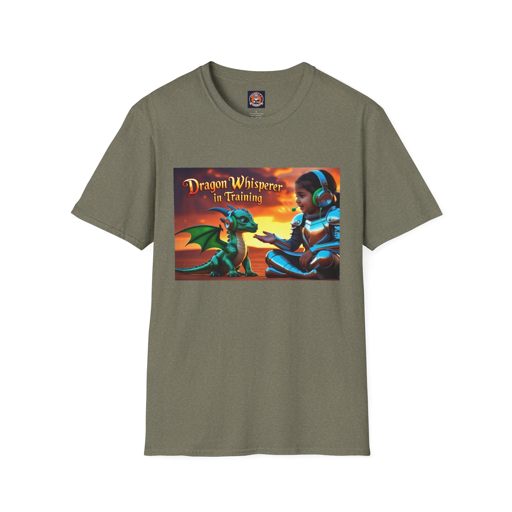 Funny Dragon Whisperer Unisex Softstyle T-Shirt | Fantasy Apparel, Gift for Dragon Lovers, Kids & Adults, Birthday Present, Magical Vibe