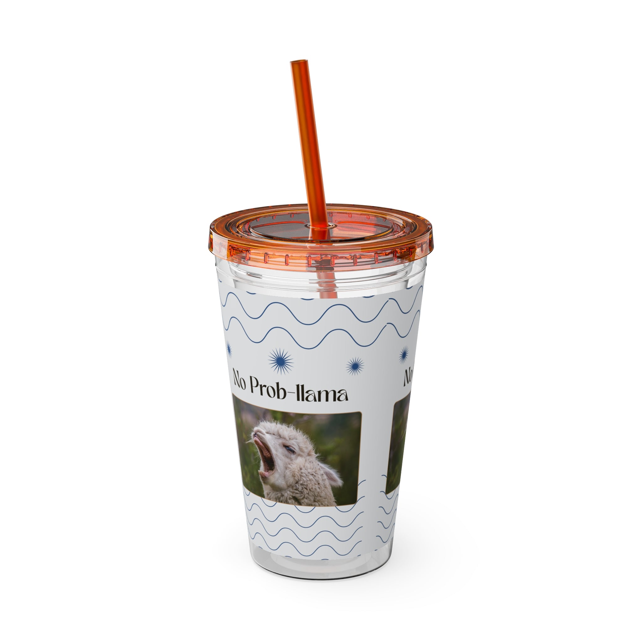 Tumbler Cup - &quot;No Prob-Llama&quot; Graphic 16oz Sunsplash Travel Cup