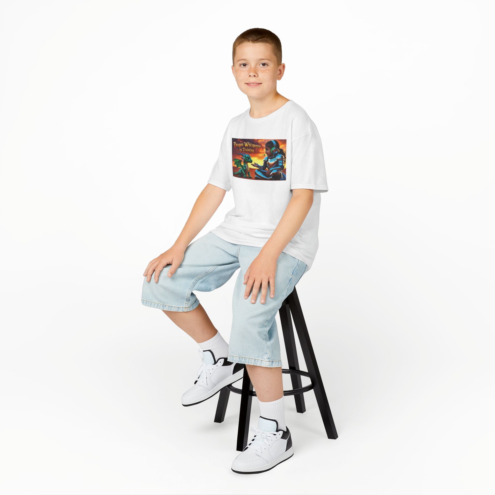 Dragon Whisperer in Training – Funny Fantasy Kids T-Shirt for Little Adventurers & Mythical Creature Fans