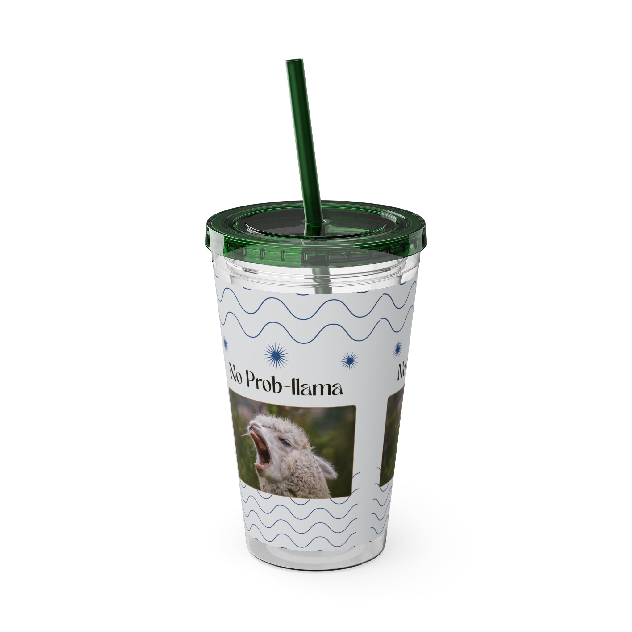 Tumbler Cup - &quot;No Prob-Llama&quot; Graphic 16oz Sunsplash Travel Cup