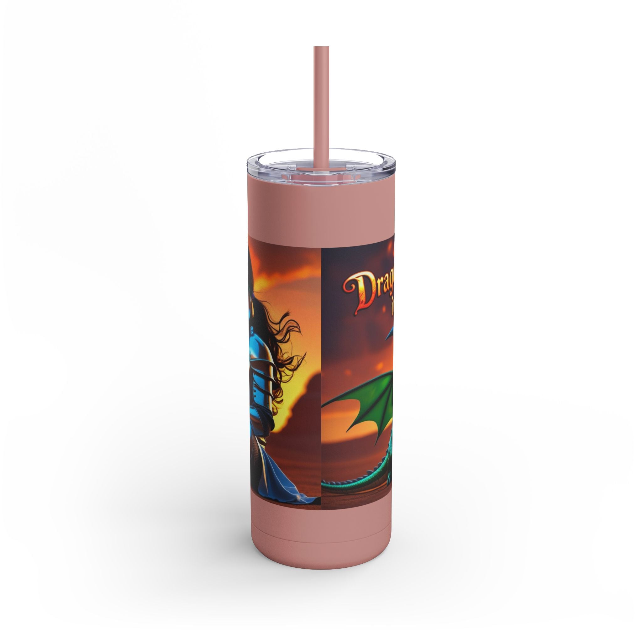 Grampa T’s “Dragon Whisperer Fuel” Matte Tumbler – 20oz Travel Mug for Young Beast Tamers & Fantasy Fanatics | Epic Gift for Kids, Dreamers & Dragon Lovers