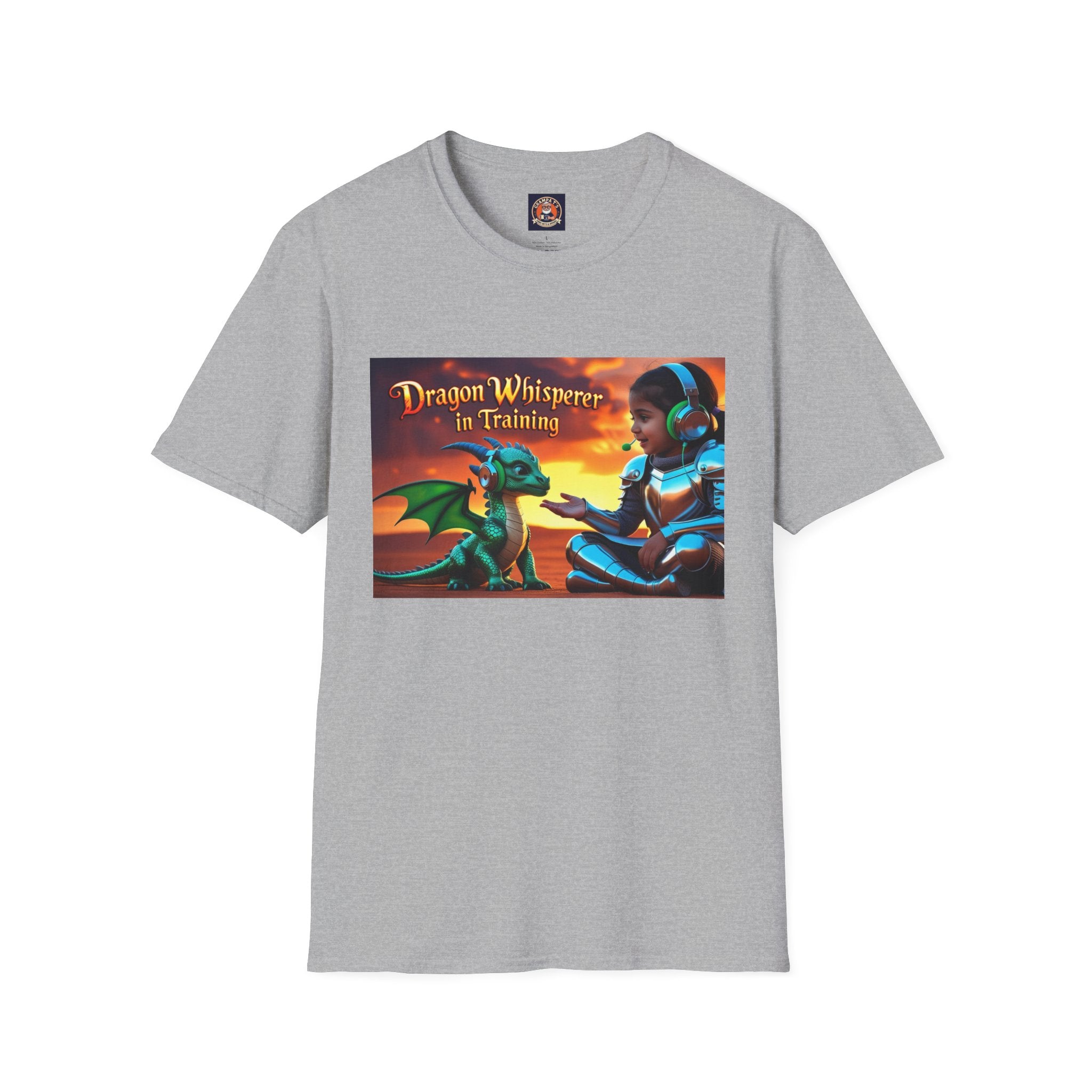 Funny Dragon Whisperer Unisex Softstyle T-Shirt | Fantasy Apparel, Gift for Dragon Lovers, Kids & Adults, Birthday Present, Magical Vibe