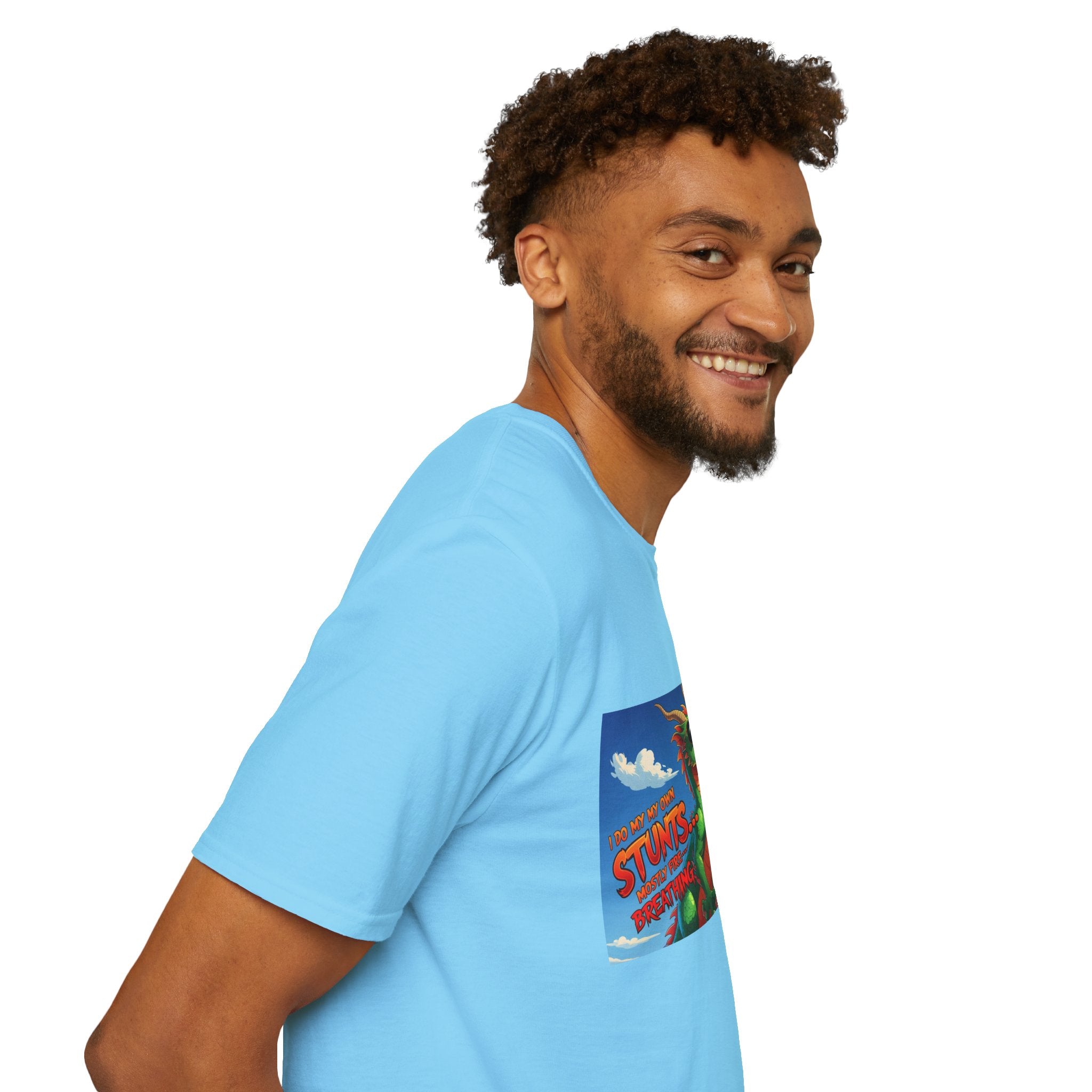 Funny Fire-Breathing Dragon T-Shirt | Fantasy Graphic Tee for Kids and Adults, Unisex Softstyle T-Shirt, Casual Wear, Game Night Apparel, [...]