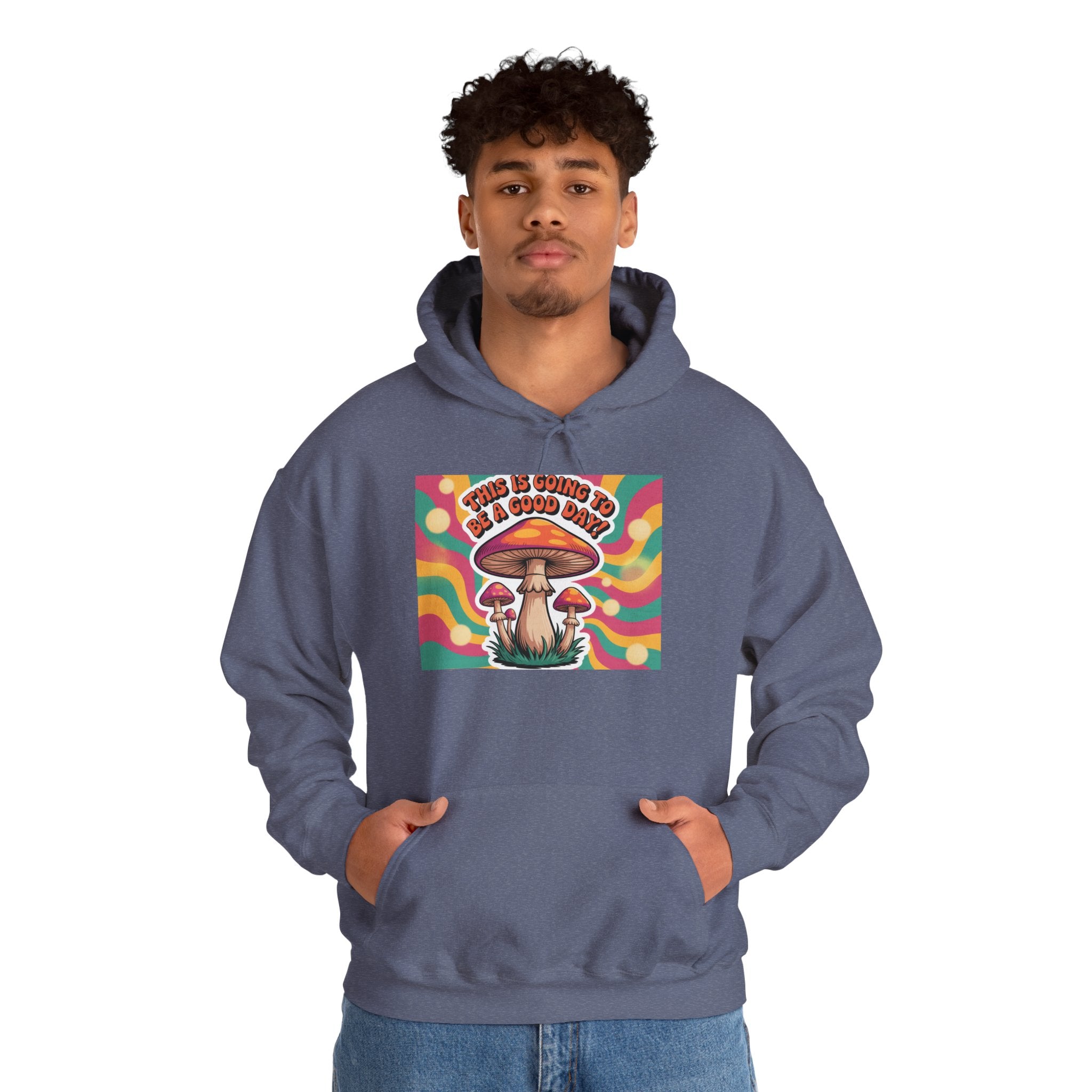 Groovy Mushroom Hoodie - Psychedelic Sweatshirt for Festivals, Cozy Gift for Nature Lovers, Unisex Pull-over for Good Vibes
