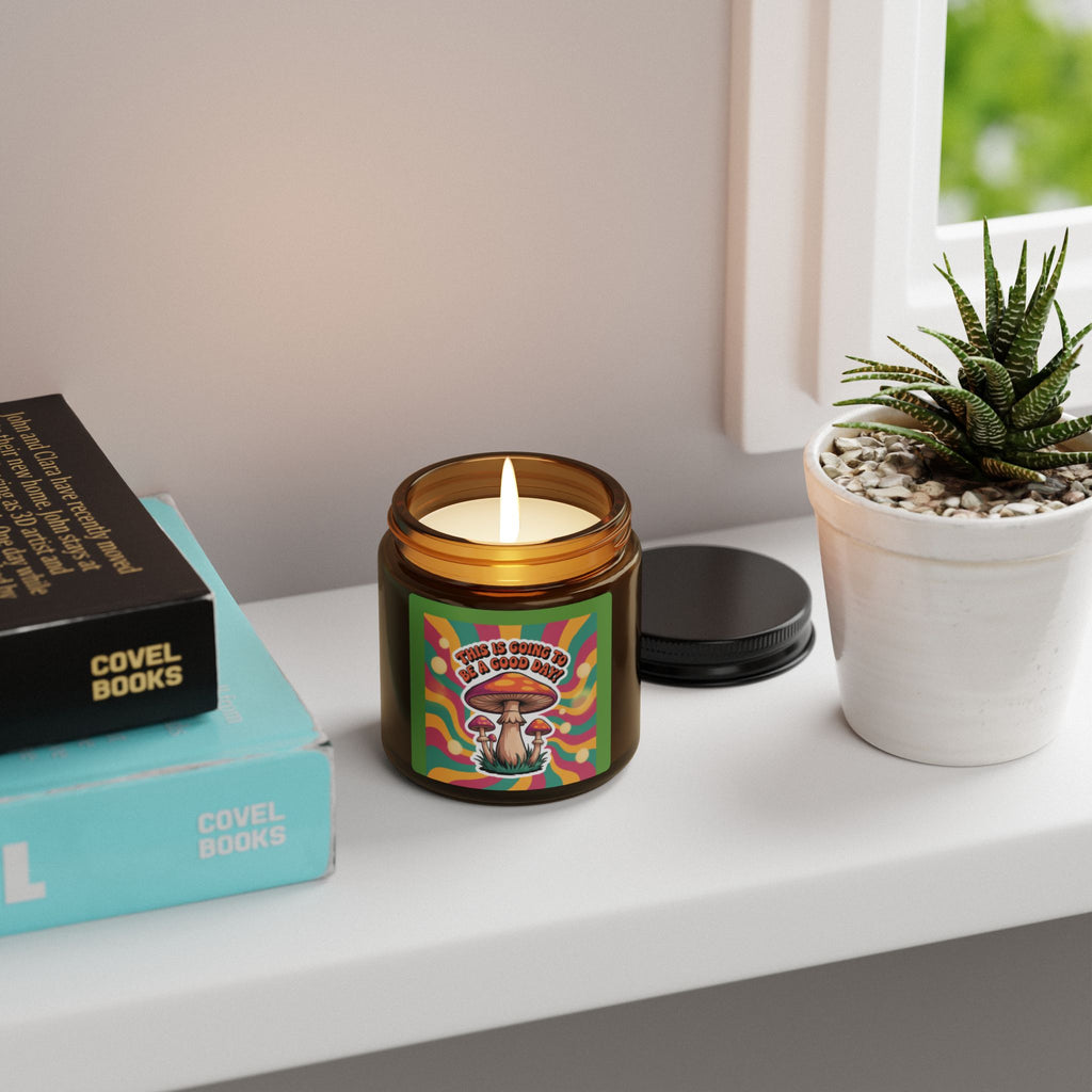 Scented Soy Candle - Groovy Day Vibe, Aromatherapy Gift, Home Decor, Mindfulness Relaxation, Eco-Friendly Candle