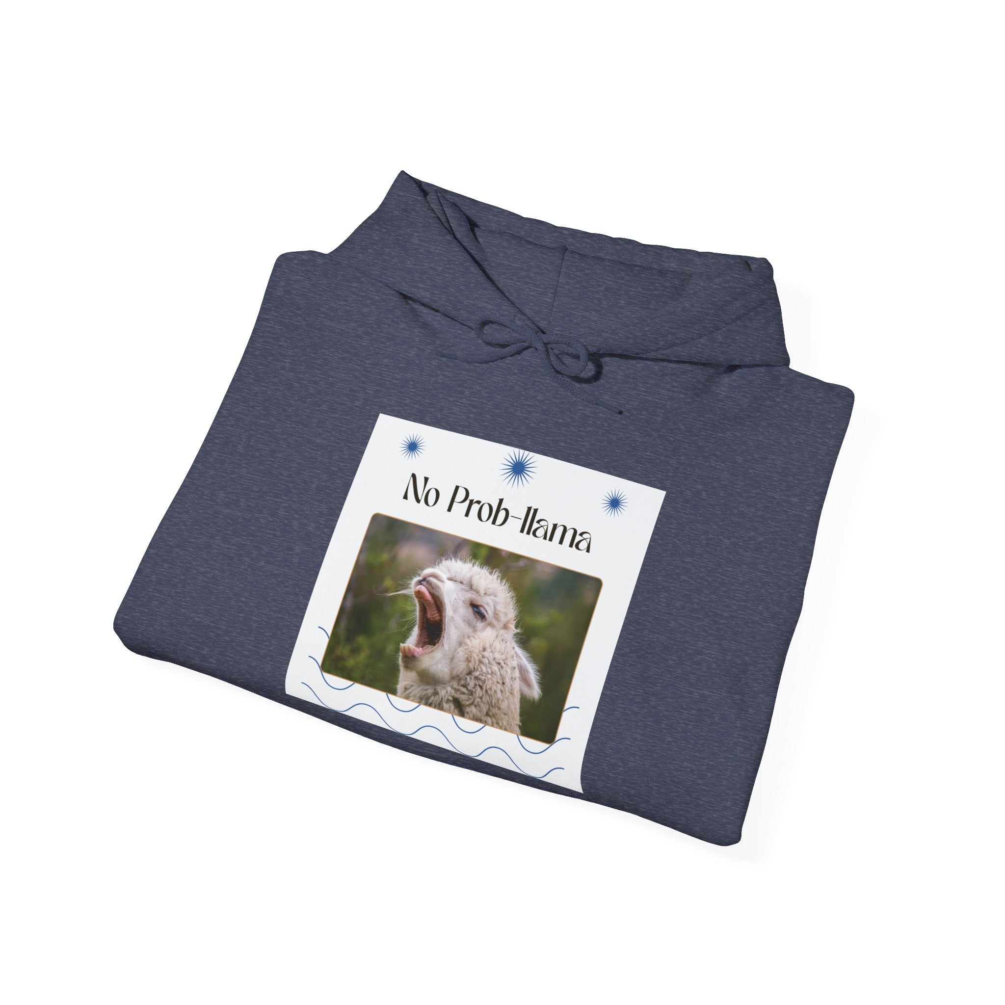 "No Prob-Llama" Unisex Hooded Sweatshirt with Fun Design, Cozy Apparel for Relaxed Days, Gifts for Friends, Casual Wear, Unique Gift Idea, Birthday Present