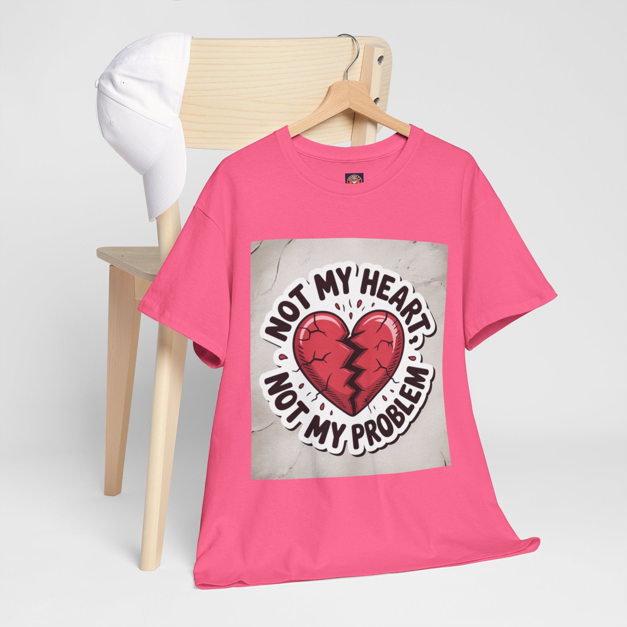 Heartbreak Humor Tee: Not My Heart Not My Problem, Funny T-Shirt, Unisex Cotton Tee, Casual Wear, Gifts for Friends, Breakup Apparel