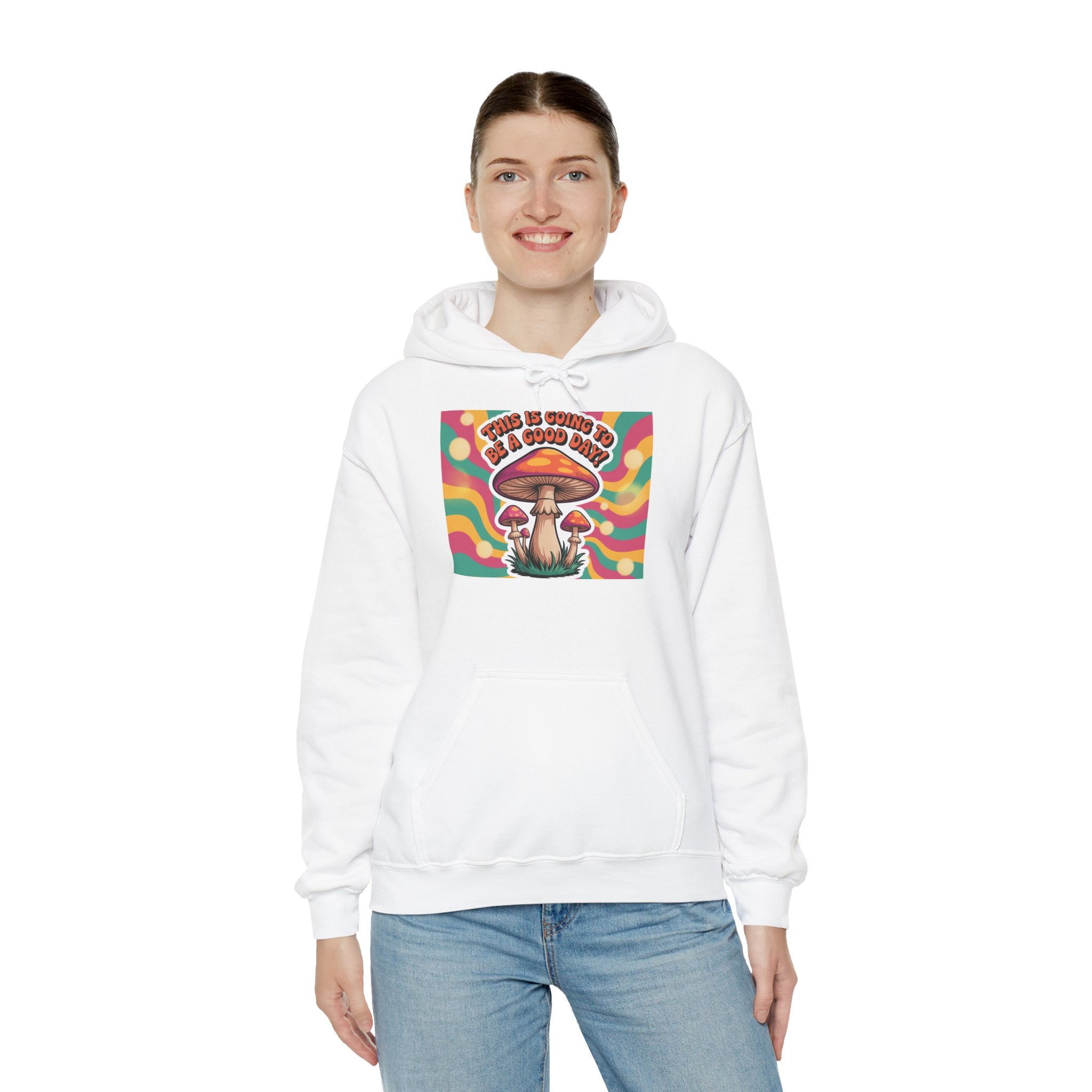 Groovy Mushroom Hoodie - Psychedelic Sweatshirt for Festivals, Cozy Gift for Nature Lovers, Unisex Pull-over for Good Vibes