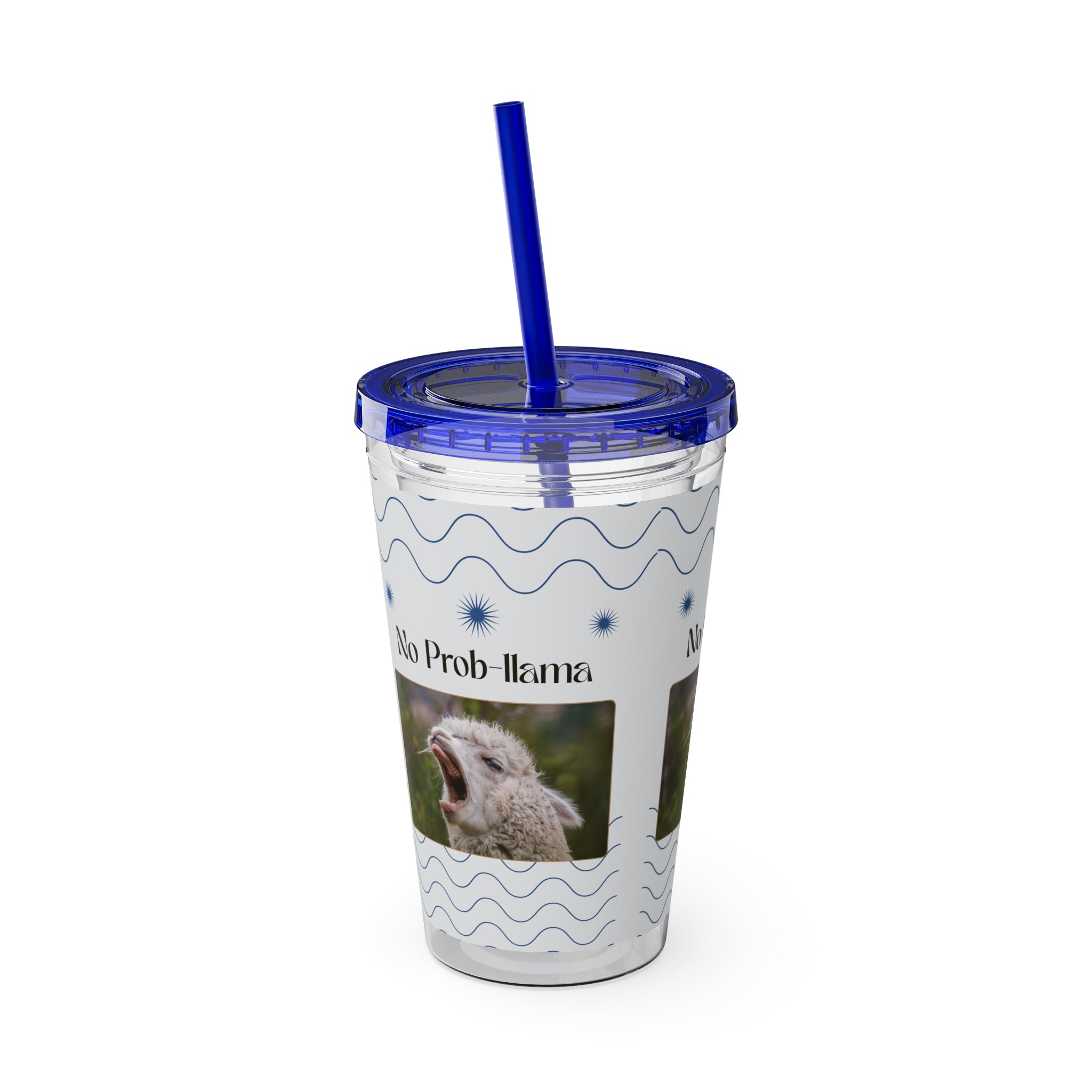 Tumbler Cup - &quot;No Prob-Llama&quot; Graphic 16oz Sunsplash Travel Cup