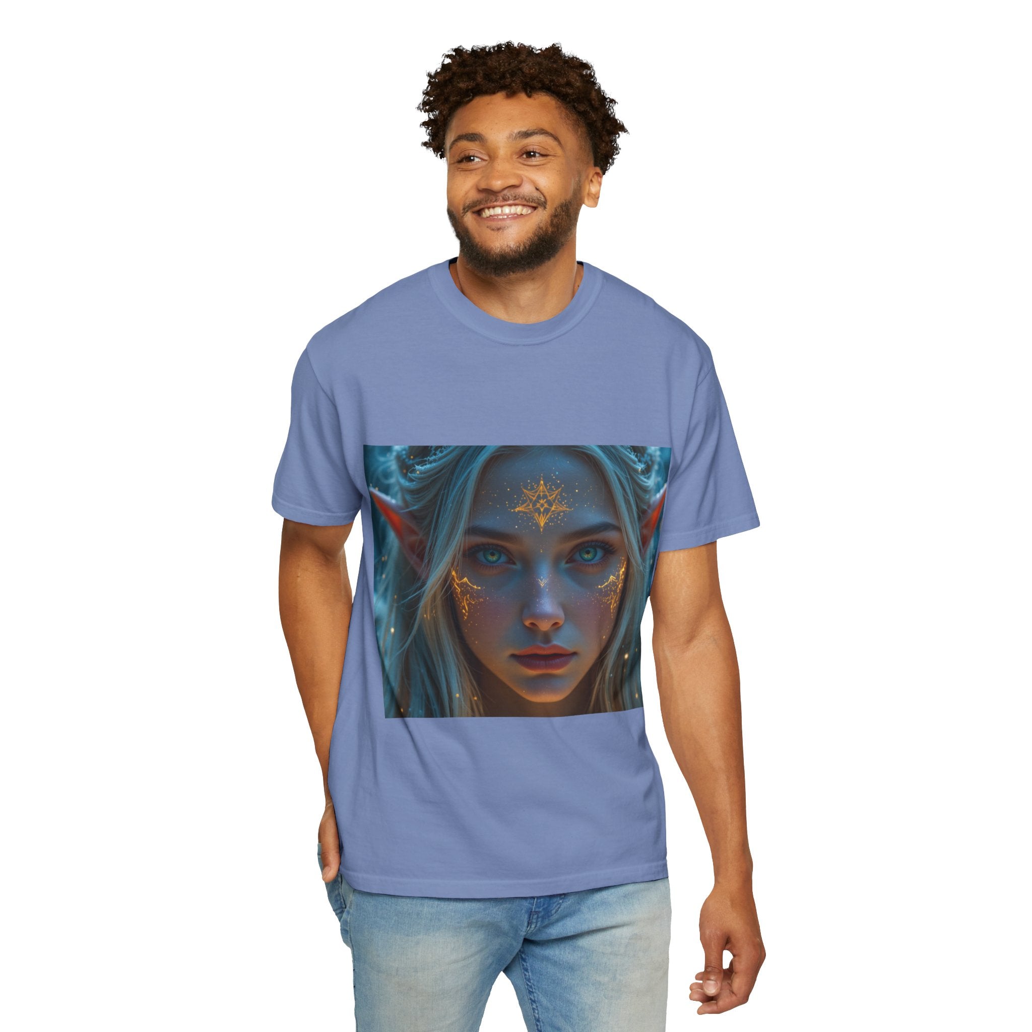 Fantasy-Inspired Elf Princess Unisex T-Shirt, Boho Style Tee for Art Lovers, Gift for Creatives, Dreamy Aesthetic Shirt, Unique Fan Merchandise