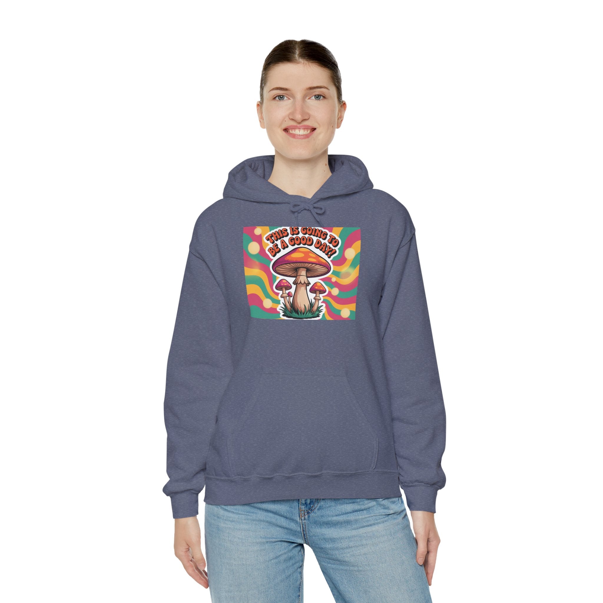 Groovy Mushroom Hoodie - Psychedelic Sweatshirt for Festivals, Cozy Gift for Nature Lovers, Unisex Pull-over for Good Vibes