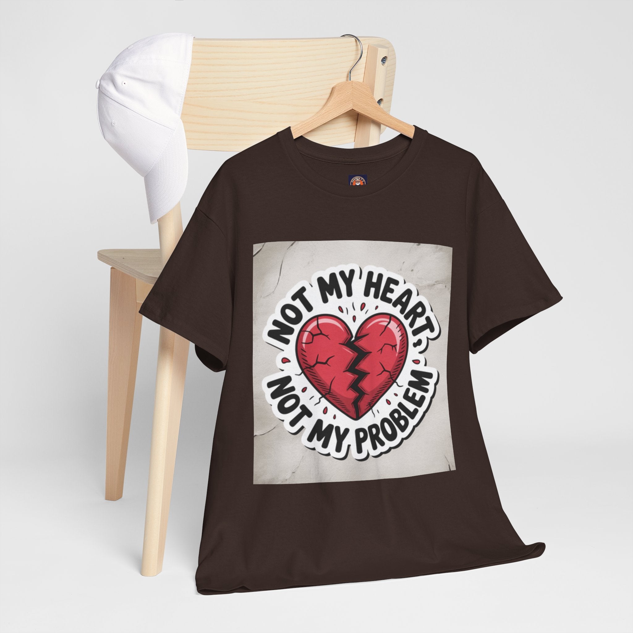 Heartbreak Humor Tee: Not My Heart Not My Problem, Funny T-Shirt, Unisex Cotton Tee, Casual Wear, Gifts for Friends, Breakup Apparel