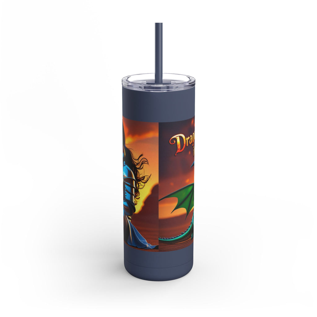 Grampa T’s “Dragon Whisperer Fuel” Matte Tumbler – 20oz Travel Mug for Young Beast Tamers & Fantasy Fanatics | Epic Gift for Kids, Dreamers & Dragon Lovers