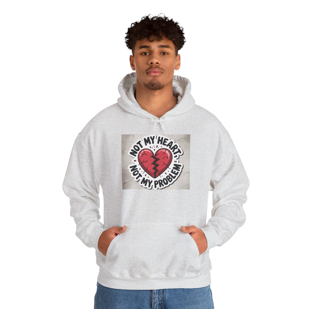 Heartbreak Humor Hoodie, Unisex Hooded Sweatshirt, Funny Gift, Self-Care Apparel, Valentine's Day, Casual Wear, Trendy Fashion