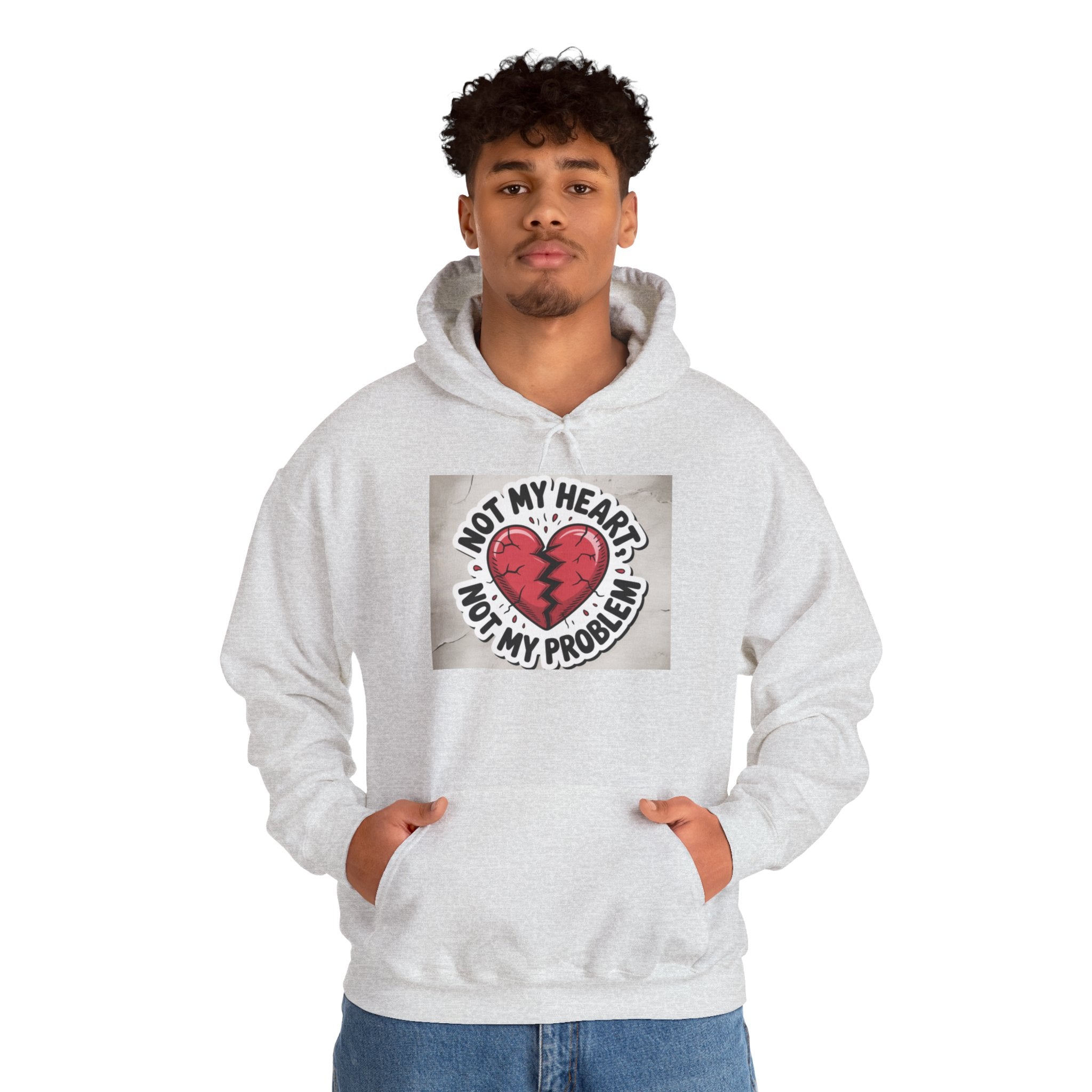Heartbreak Humor Hoodie, Unisex Hooded Sweatshirt, Funny Gift, Self-Care Apparel, Valentine's Day, Casual Wear, Trendy Fashion