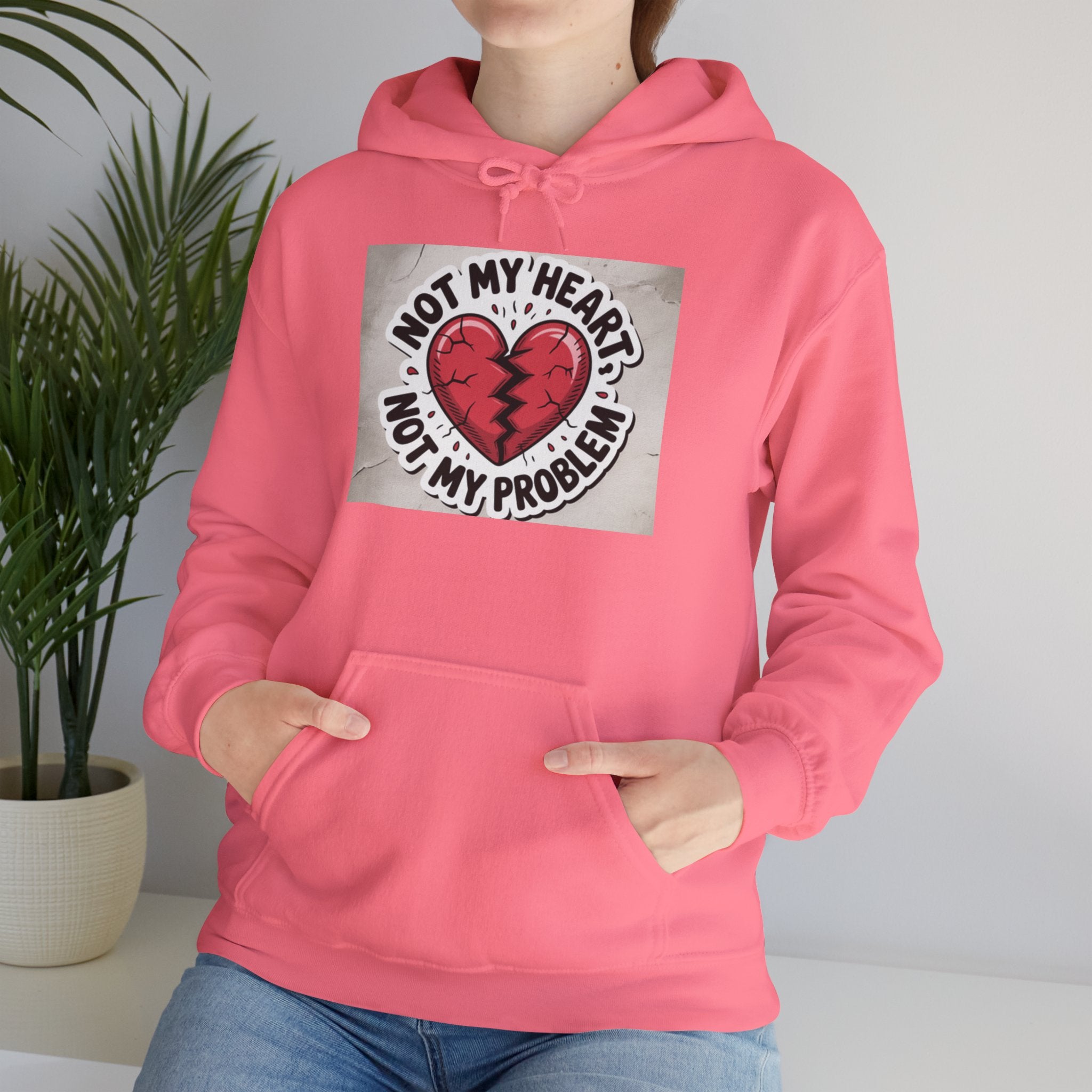 Heartbreak Humor Hoodie, Unisex Hooded Sweatshirt, Funny Gift, Self-Care Apparel, Valentine's Day, Casual Wear, Trendy Fashion