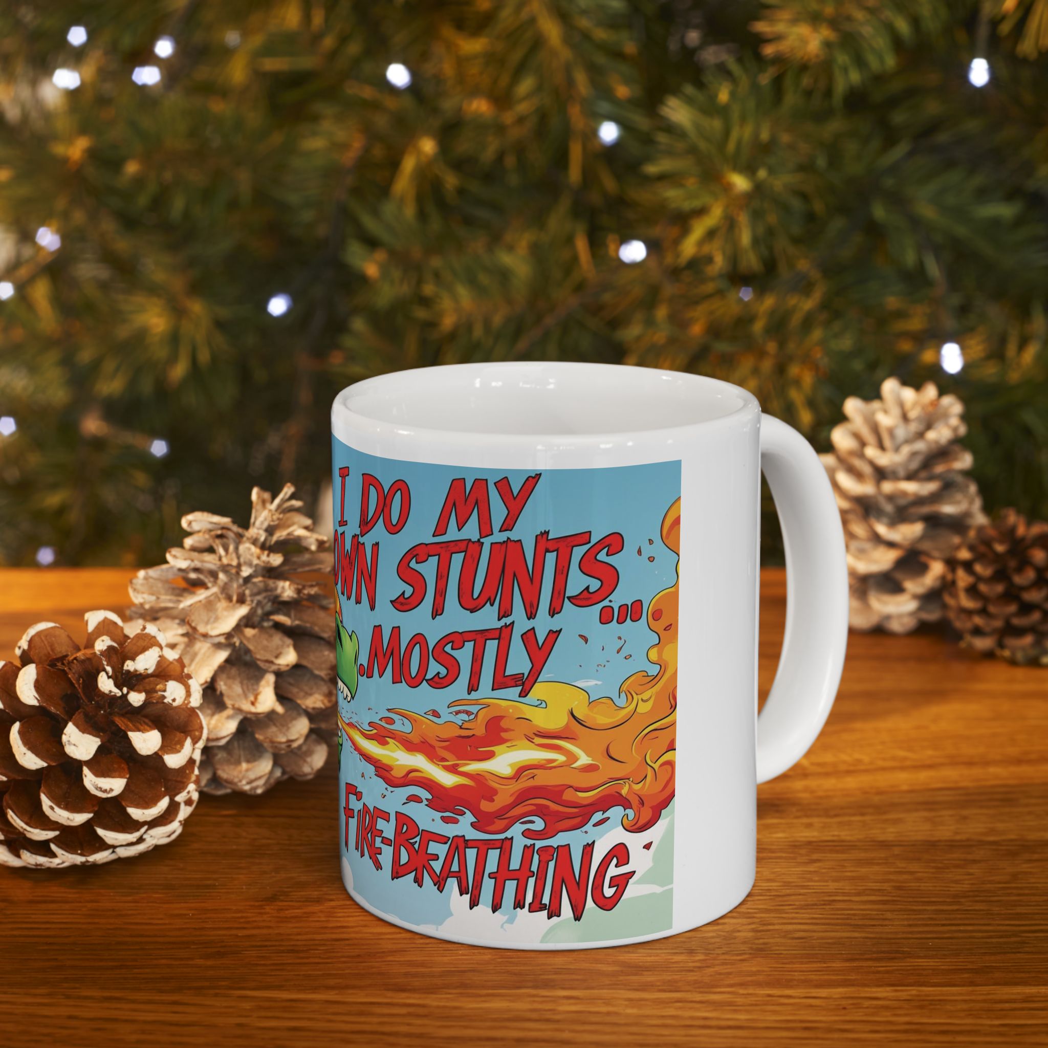 Fire-Breathing Dragon Ceramic Mug - Fun Fantasy Coffee Cup for Dragon Lovers, Fantasy Gifts, Quirky Home Decor, Birthday, Cosplay