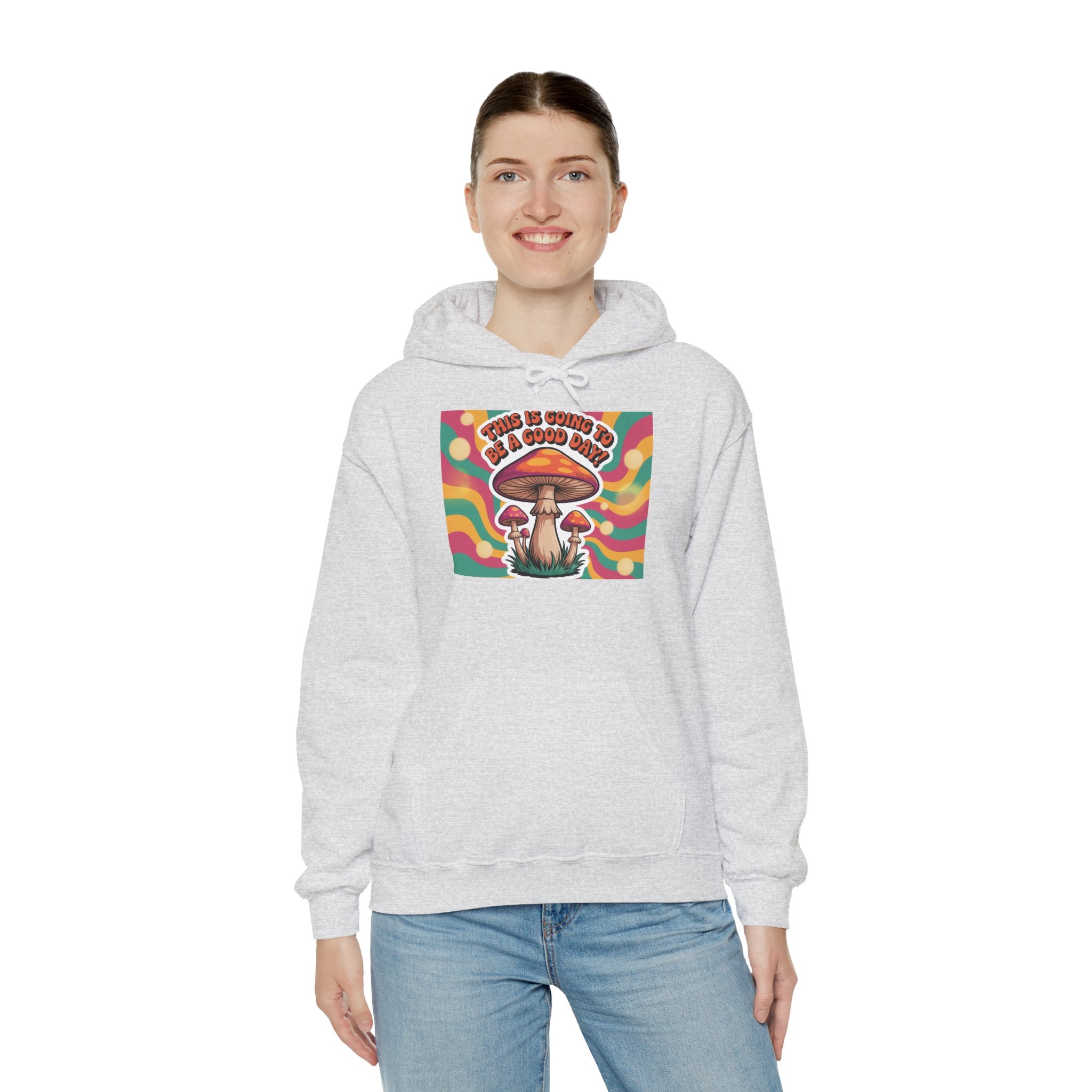 Groovy Mushroom Hoodie - Psychedelic Sweatshirt for Festivals, Cozy Gift for Nature Lovers, Unisex Pull-over for Good Vibes