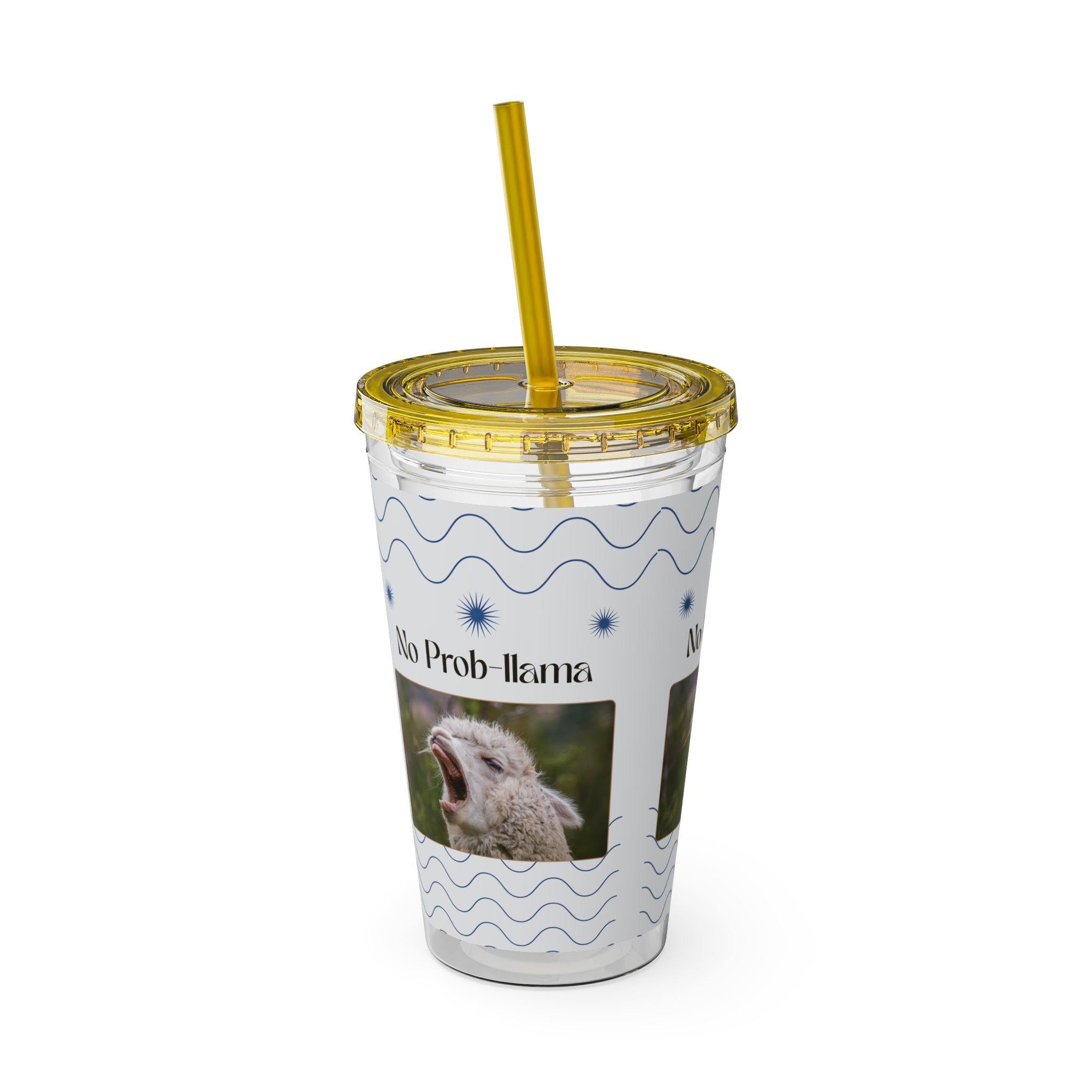 Tumbler Cup - &quot;No Prob-Llama&quot; Graphic 16oz Sunsplash Travel Cup