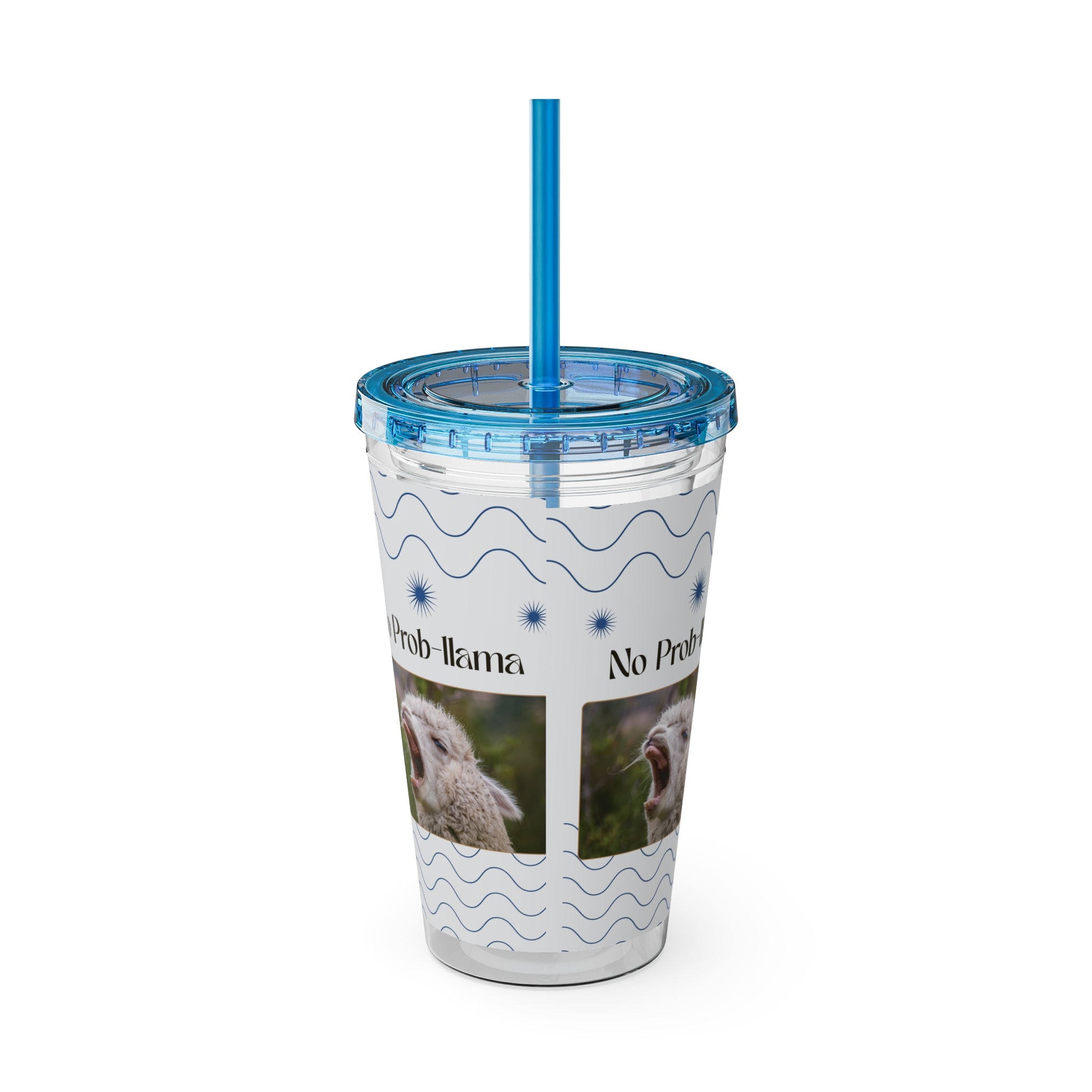 Tumbler Cup - &quot;No Prob-Llama&quot; Graphic 16oz Sunsplash Travel Cup