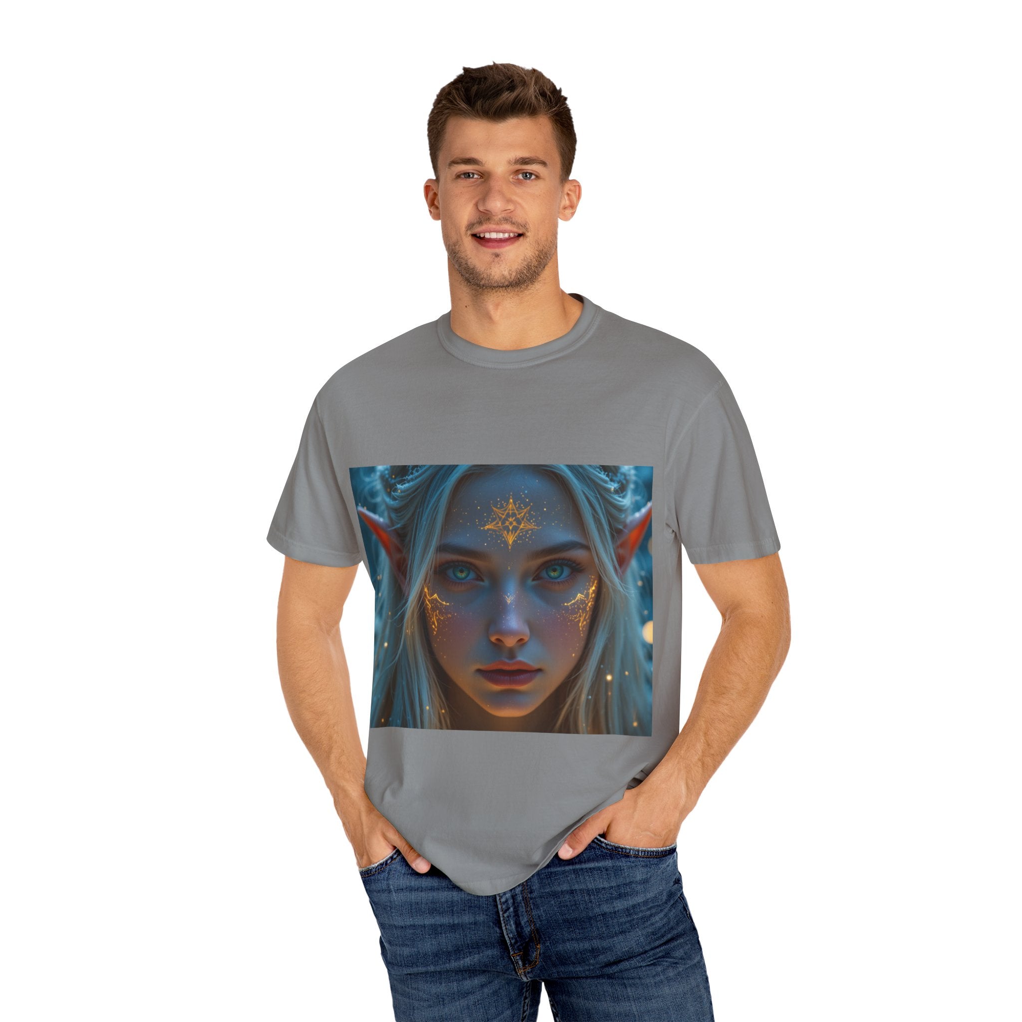 Fantasy-Inspired Elf Princess Unisex T-Shirt, Boho Style Tee for Art Lovers, Gift for Creatives, Dreamy Aesthetic Shirt, Unique Fan Merchandise