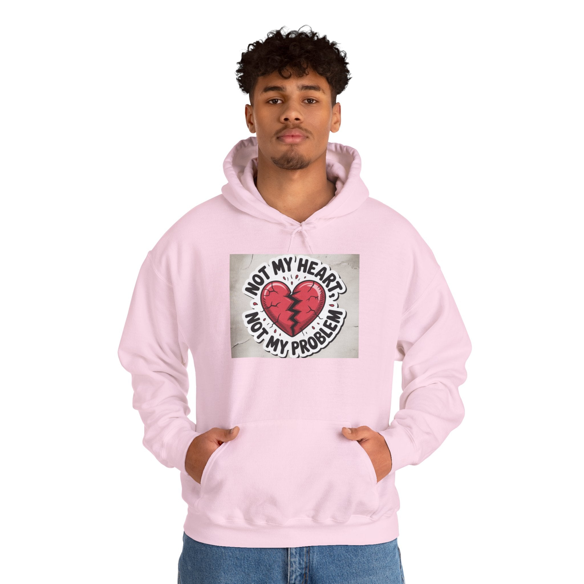 Heartbreak Humor Hoodie, Unisex Hooded Sweatshirt, Funny Gift, Self-Care Apparel, Valentine's Day, Casual Wear, Trendy Fashion