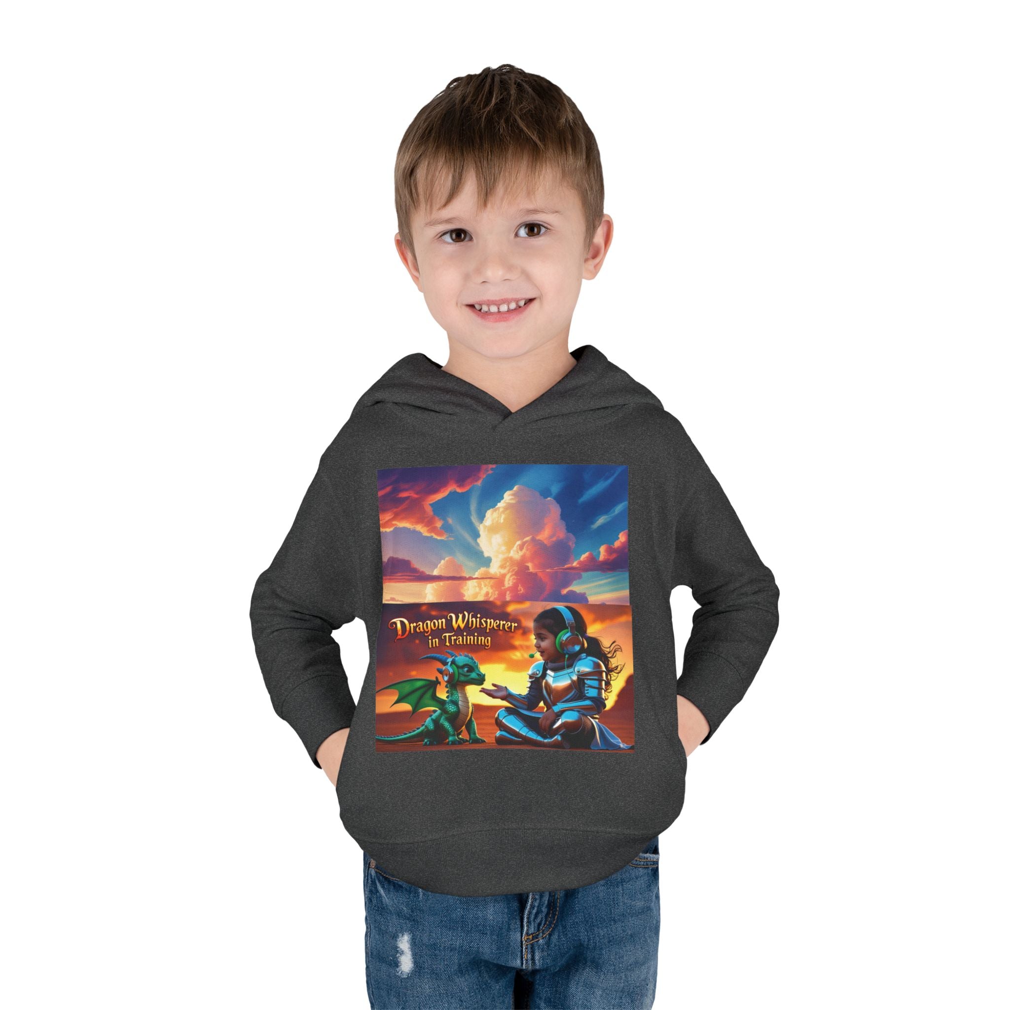Grampa T’s Toddler Dragon Hoodie – “Dragon Whisperer in Training” Fleece | Cozy Fun Gift for Toddlers, Young Dreamers & Birthday Boys/Girls!