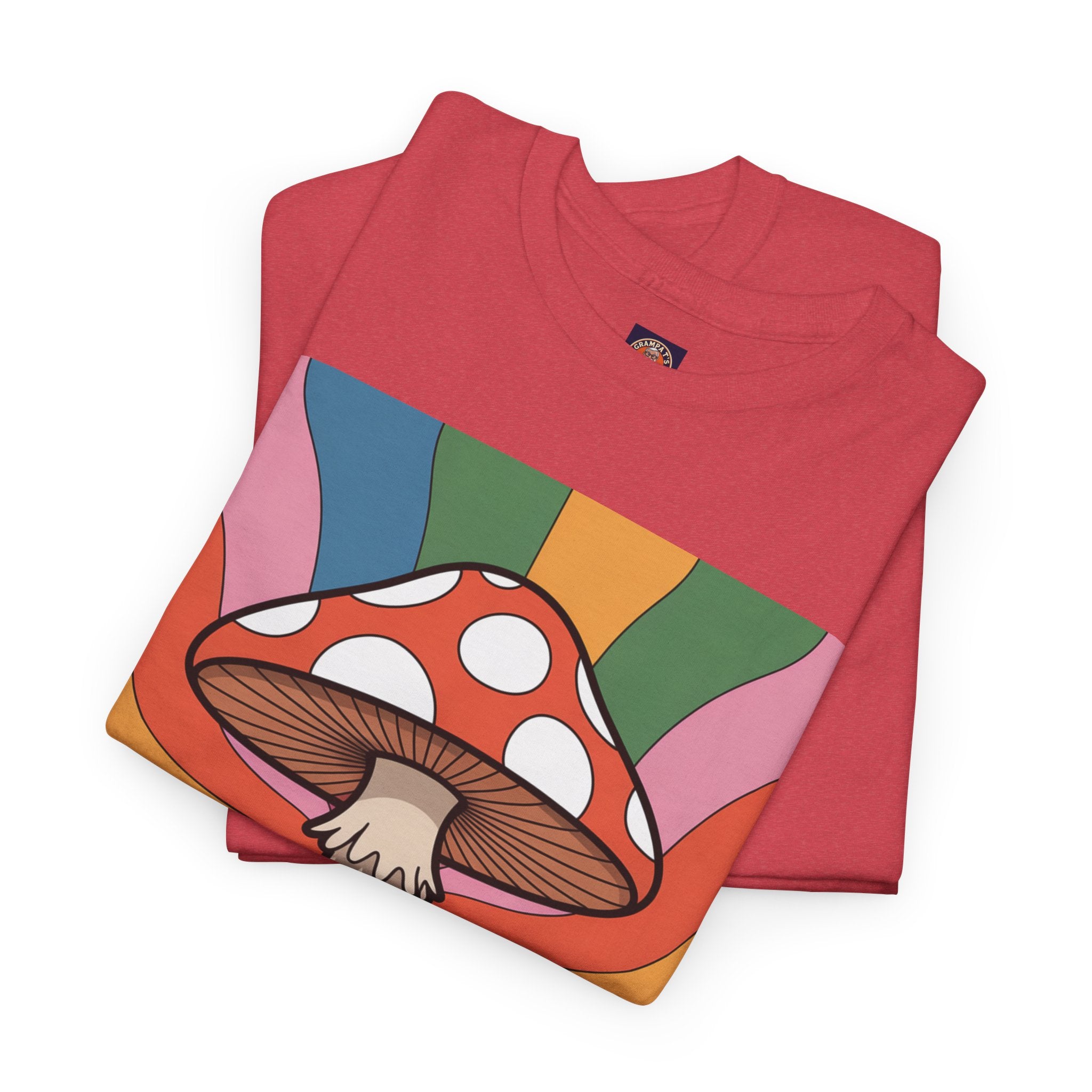 Fun Hippy Mushroom Cheerful Graphic Tee, Positive Vibes T-Shirt for Everyday Wear, Gift for Nature Lovers, Trendy Casual Wear, Eco-Friendly Fashion