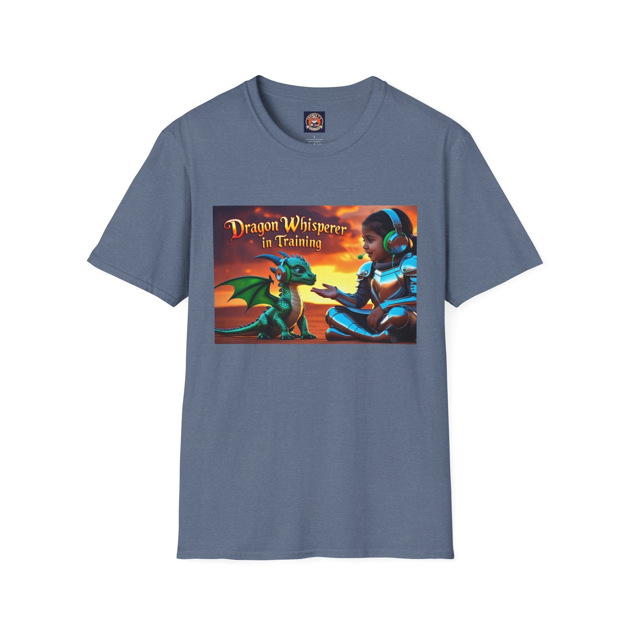 Funny Dragon Whisperer Unisex Softstyle T-Shirt | Fantasy Apparel, Gift for Dragon Lovers, Kids & Adults, Birthday Present, Magical Vibe