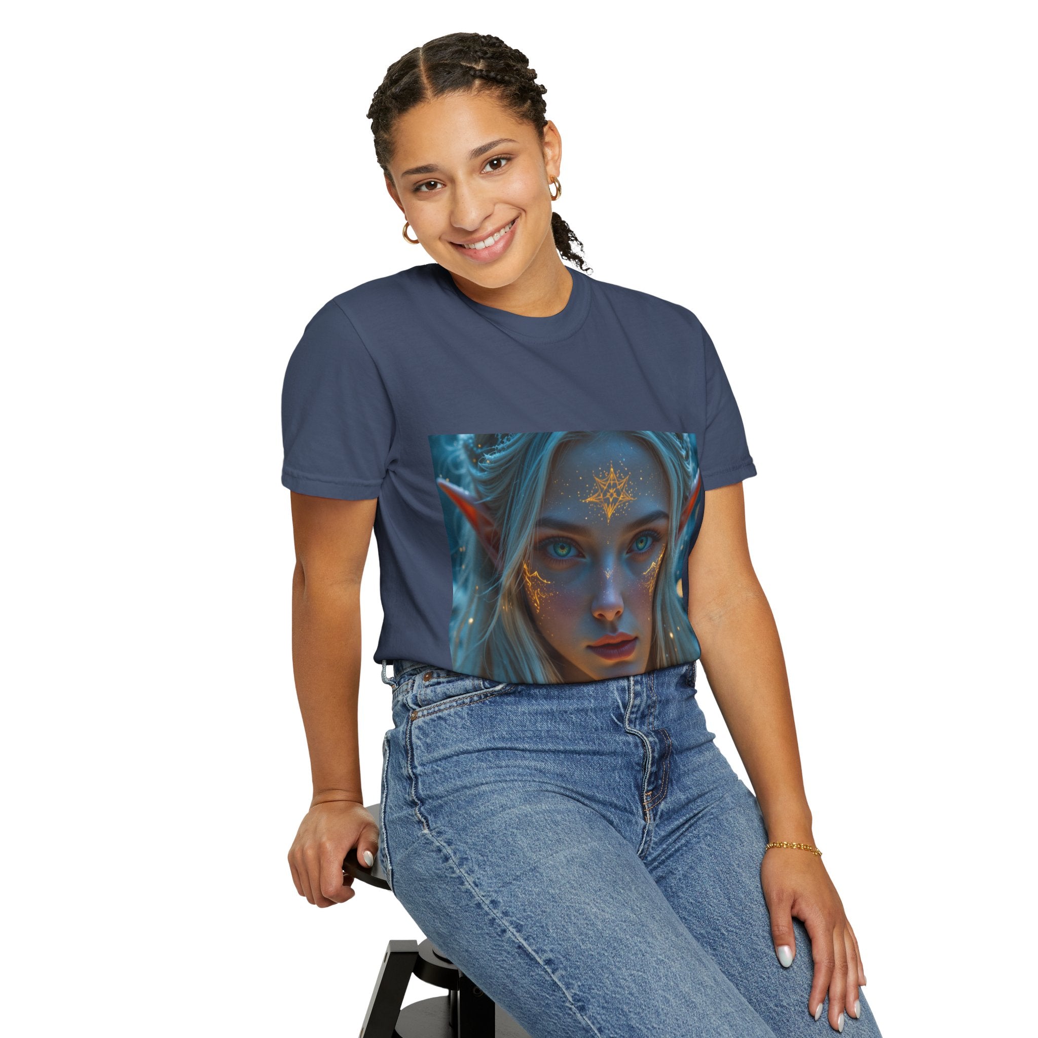 Fantasy-Inspired Elf Princess Unisex T-Shirt, Boho Style Tee for Art Lovers, Gift for Creatives, Dreamy Aesthetic Shirt, Unique Fan Merchandise