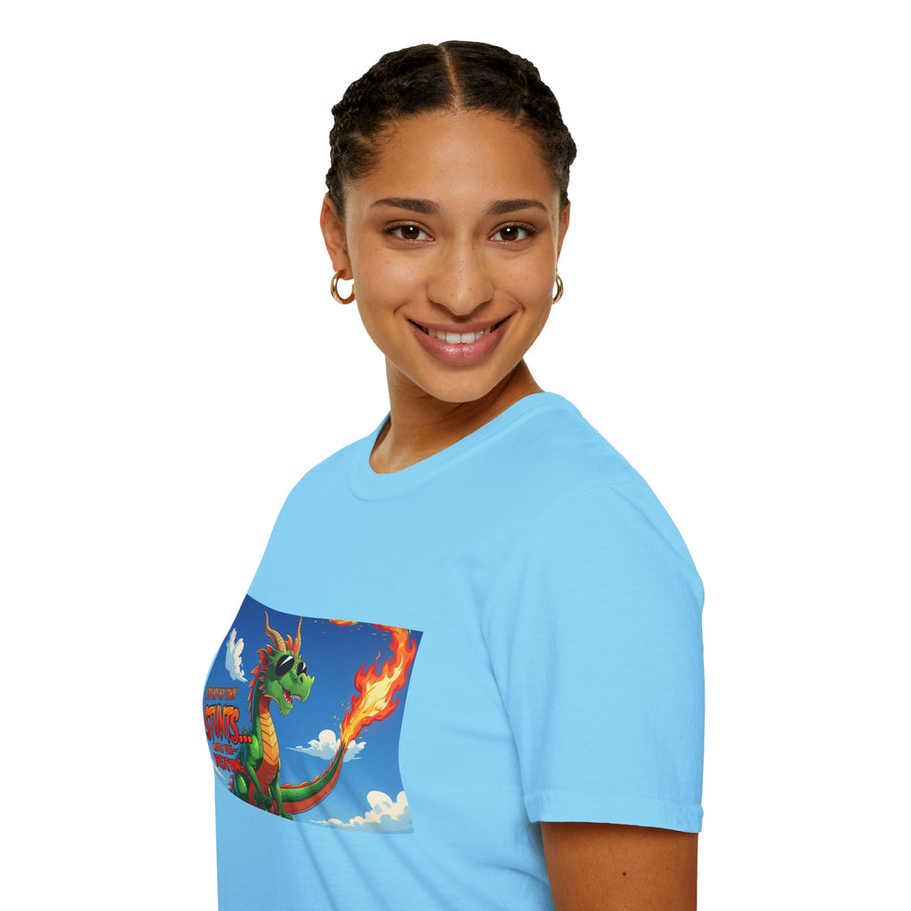 Funny Fire-Breathing Dragon T-Shirt | Fantasy Graphic Tee for Kids and Adults, Unisex Softstyle T-Shirt, Casual Wear, Game Night Apparel, [...]