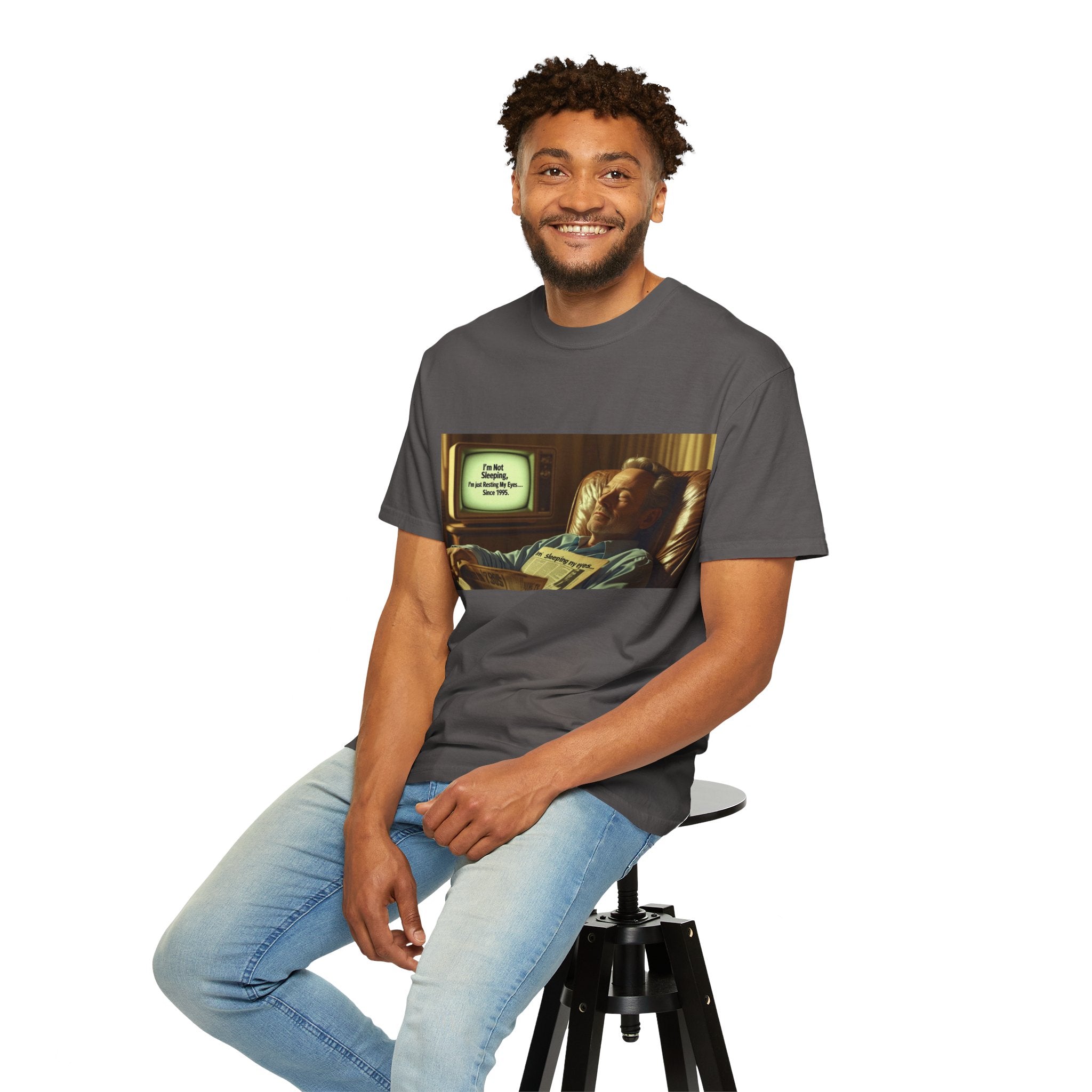 Vintage Humor Graphic Tee, Perfect for Relaxing, Gift for Couch Potatoes, Fun Statement T-Shirt, Father's Day, Casual Wear
