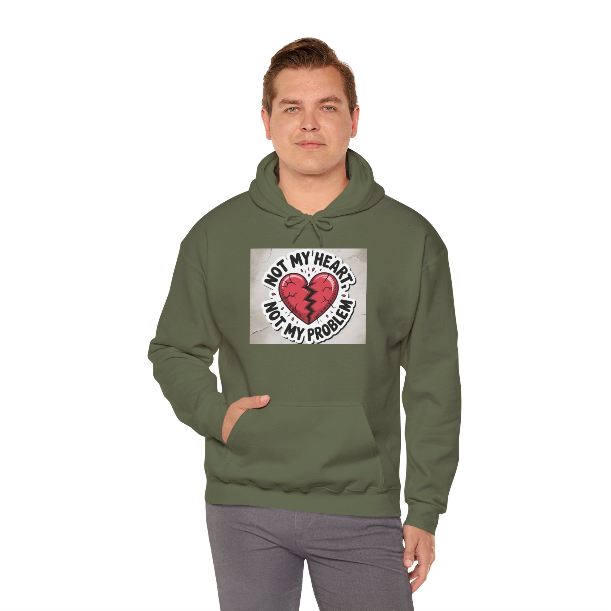 Heartbreak Humor Hoodie, Unisex Hooded Sweatshirt, Funny Gift, Self-Care Apparel, Valentine's Day, Casual Wear, Trendy Fashion