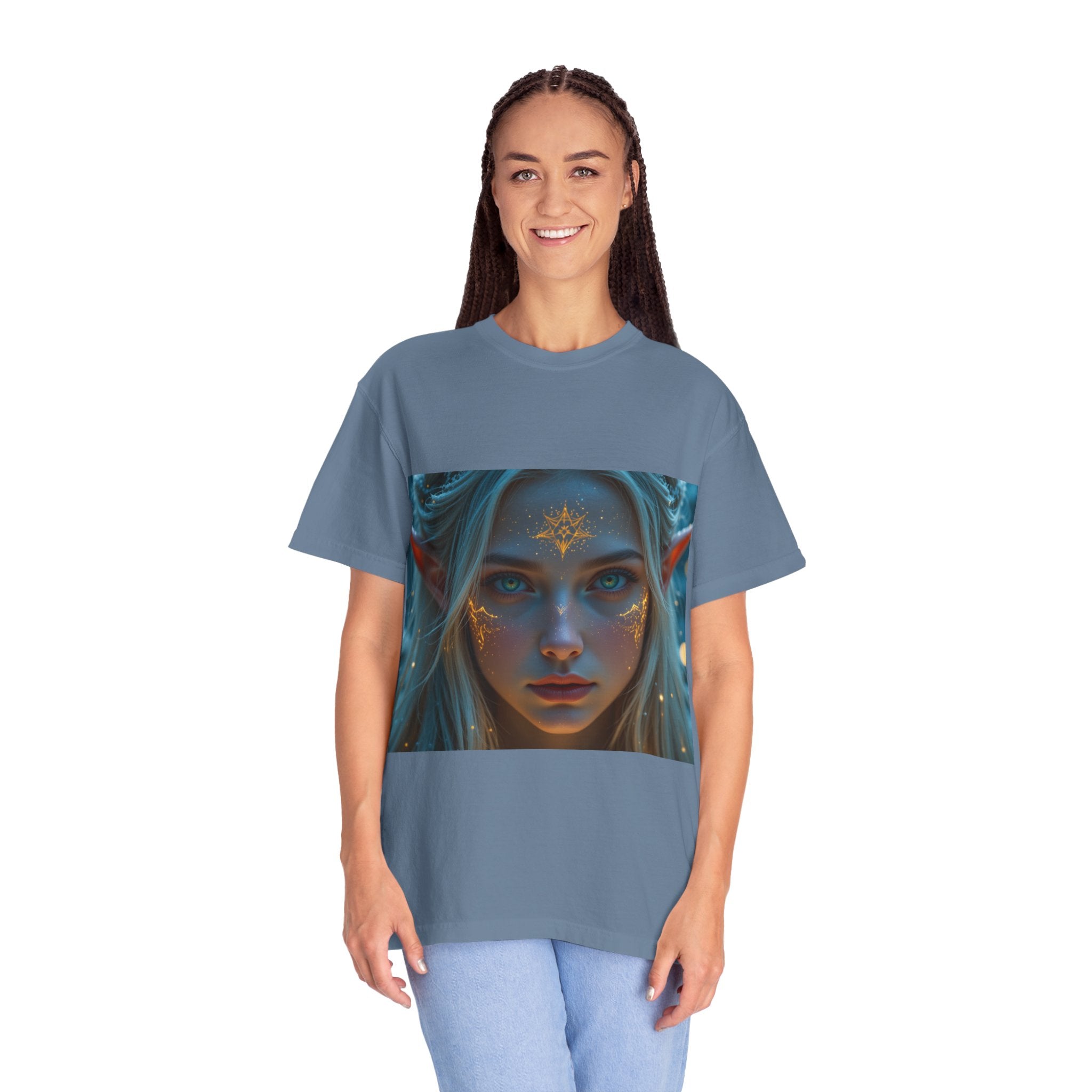 Fantasy-Inspired Elf Princess Unisex T-Shirt, Boho Style Tee for Art Lovers, Gift for Creatives, Dreamy Aesthetic Shirt, Unique Fan Merchandise
