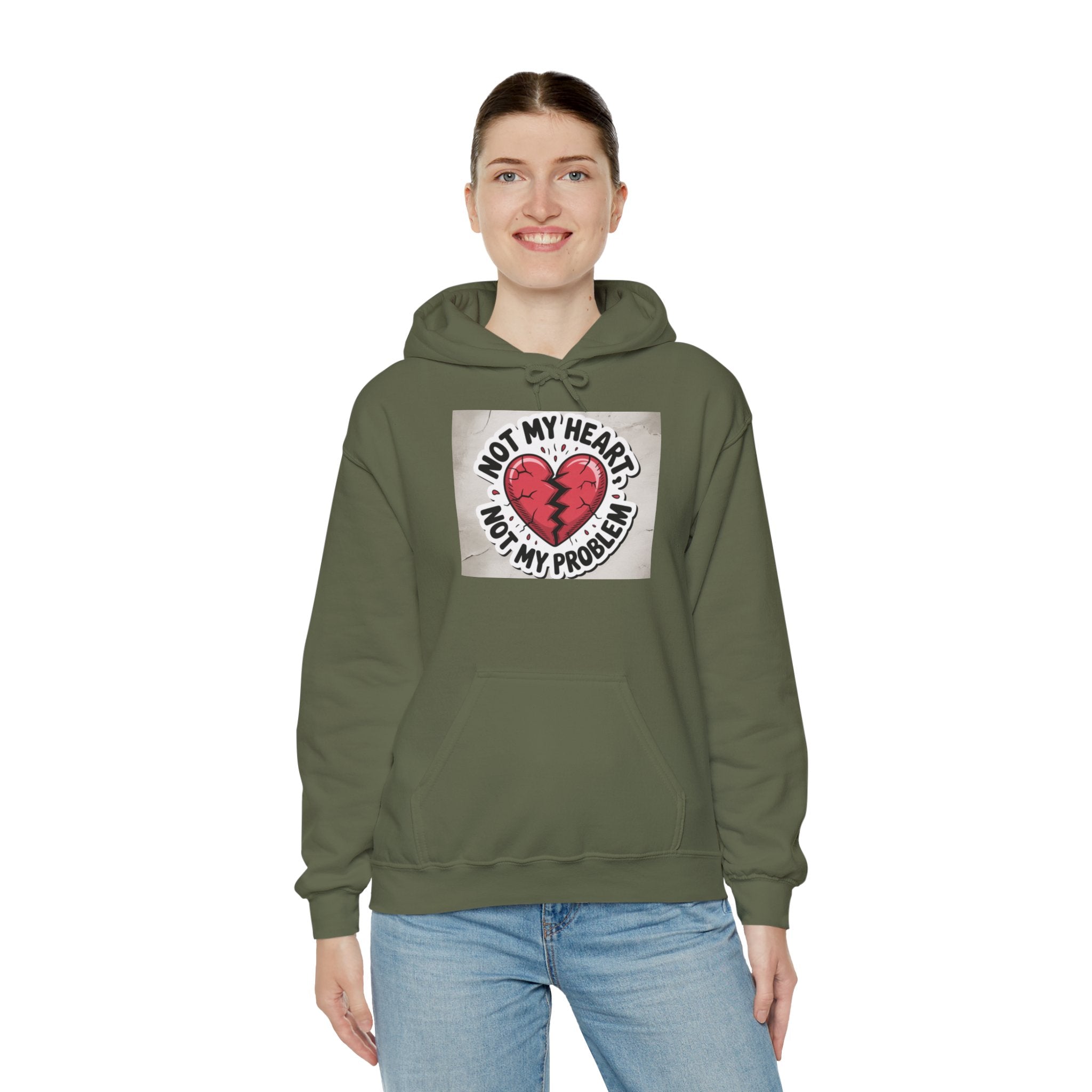 Heartbreak Humor Hoodie, Unisex Hooded Sweatshirt, Funny Gift, Self-Care Apparel, Valentine's Day, Casual Wear, Trendy Fashion