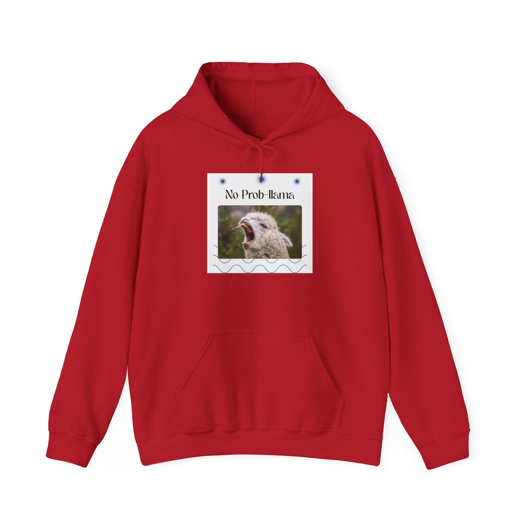 "No Prob-Llama" Unisex Hooded Sweatshirt with Fun Design, Cozy Apparel for Relaxed Days, Gifts for Friends, Casual Wear, Unique Gift Idea, Birthday Present