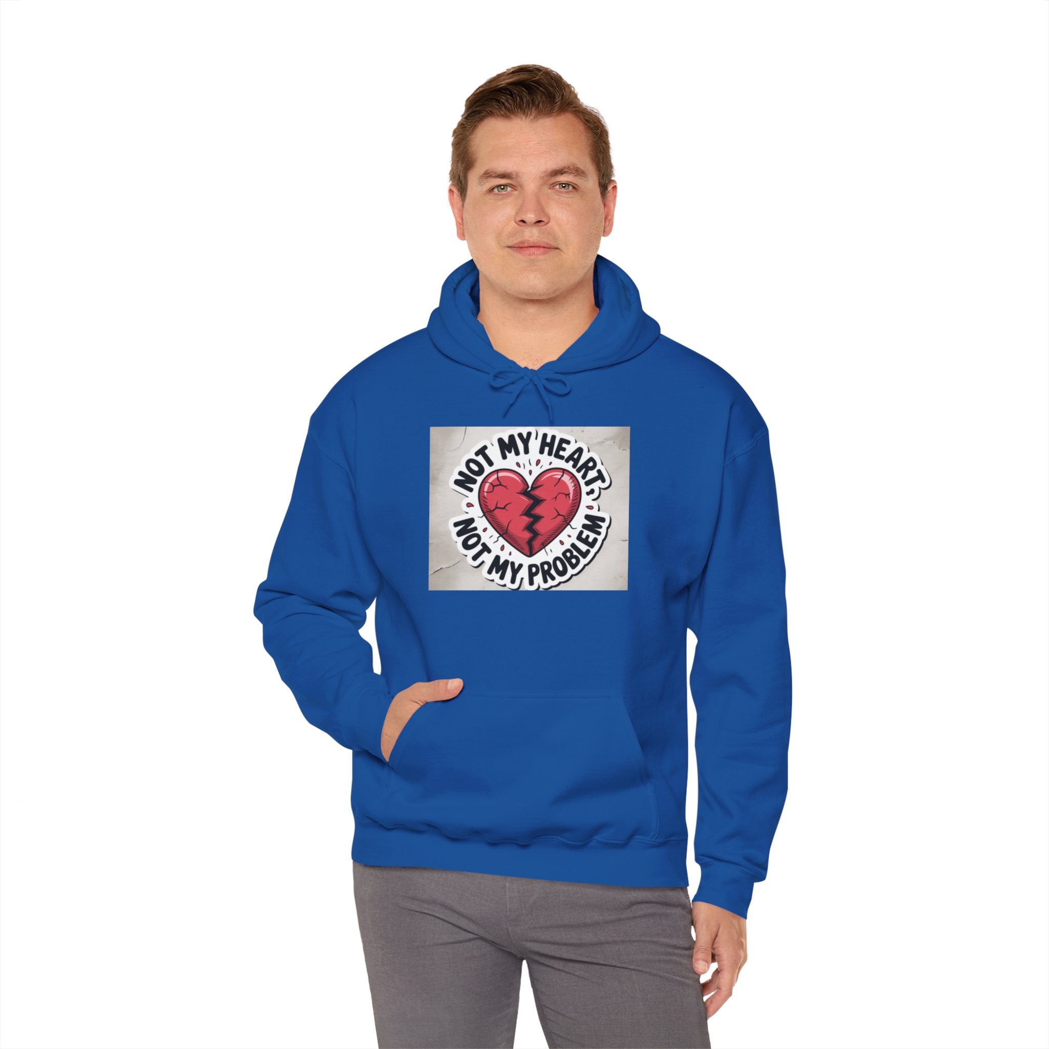 Heartbreak Humor Hoodie, Unisex Hooded Sweatshirt, Funny Gift, Self-Care Apparel, Valentine's Day, Casual Wear, Trendy Fashion