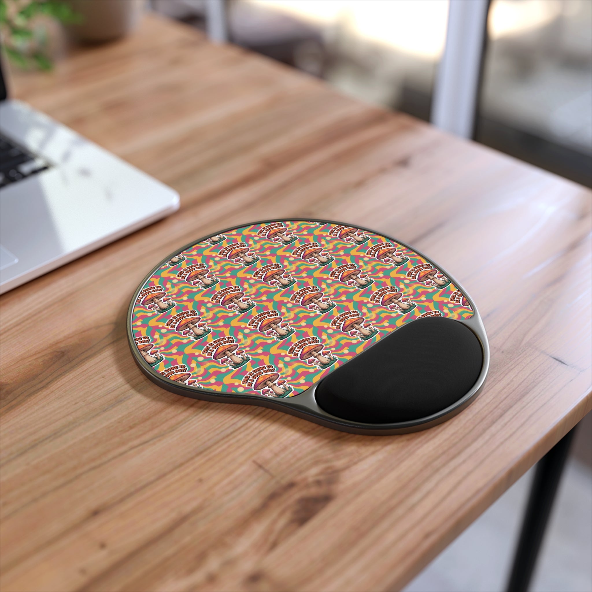 Colorful Mushroom Mouse Pad with Wrist Rest | Cute Desk Accessory for Home Office, Gamer Gift, Ergonomic Mouse Pad