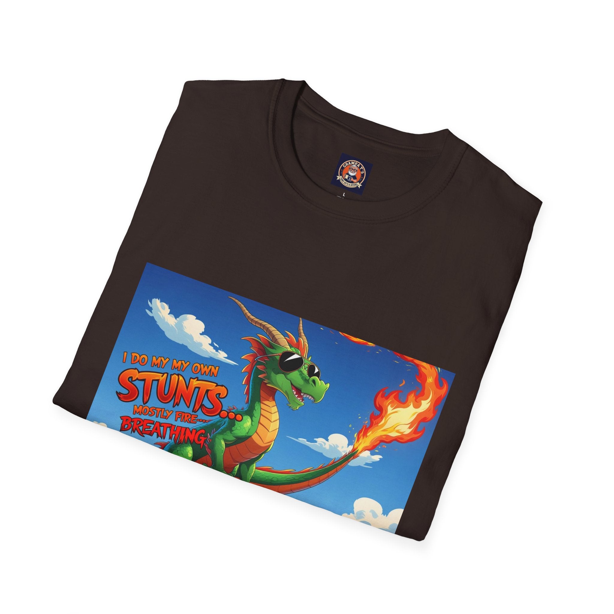 Funny Fire-Breathing Dragon T-Shirt | Fantasy Graphic Tee for Kids and Adults, Unisex Softstyle T-Shirt, Casual Wear, Game Night Apparel, [...]