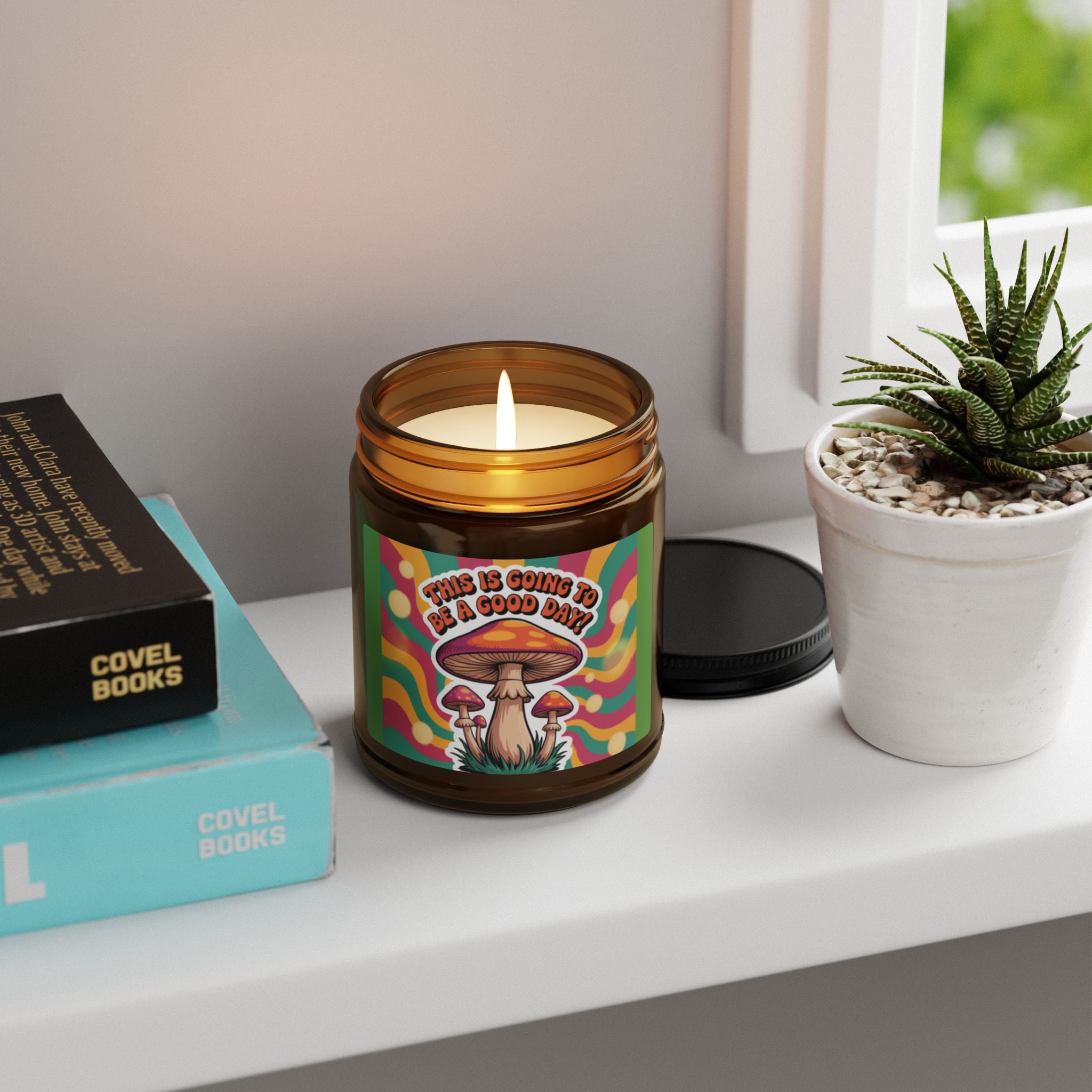 Scented Soy Candle - Groovy Day Vibe, Aromatherapy Gift, Home Decor, Mindfulness Relaxation, Eco-Friendly Candle