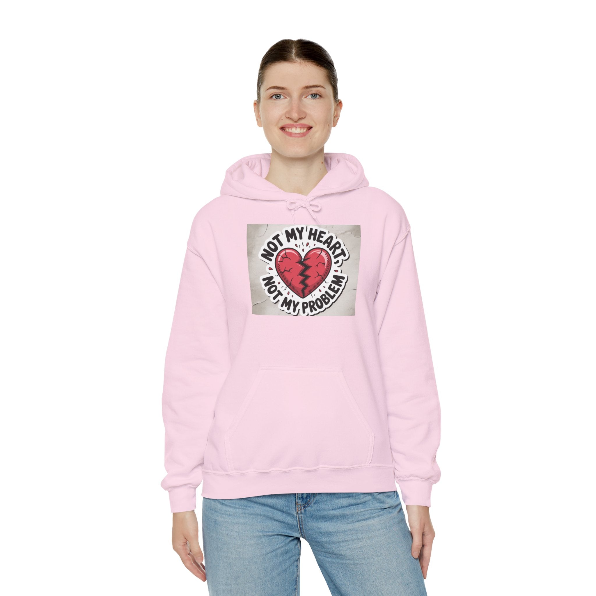 Heartbreak Humor Hoodie, Unisex Hooded Sweatshirt, Funny Gift, Self-Care Apparel, Valentine's Day, Casual Wear, Trendy Fashion