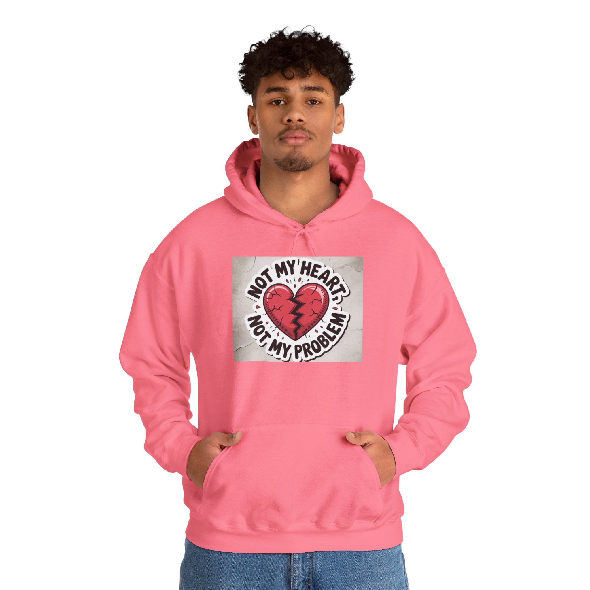 Heartbreak Humor Hoodie, Unisex Hooded Sweatshirt, Funny Gift, Self-Care Apparel, Valentine's Day, Casual Wear, Trendy Fashion